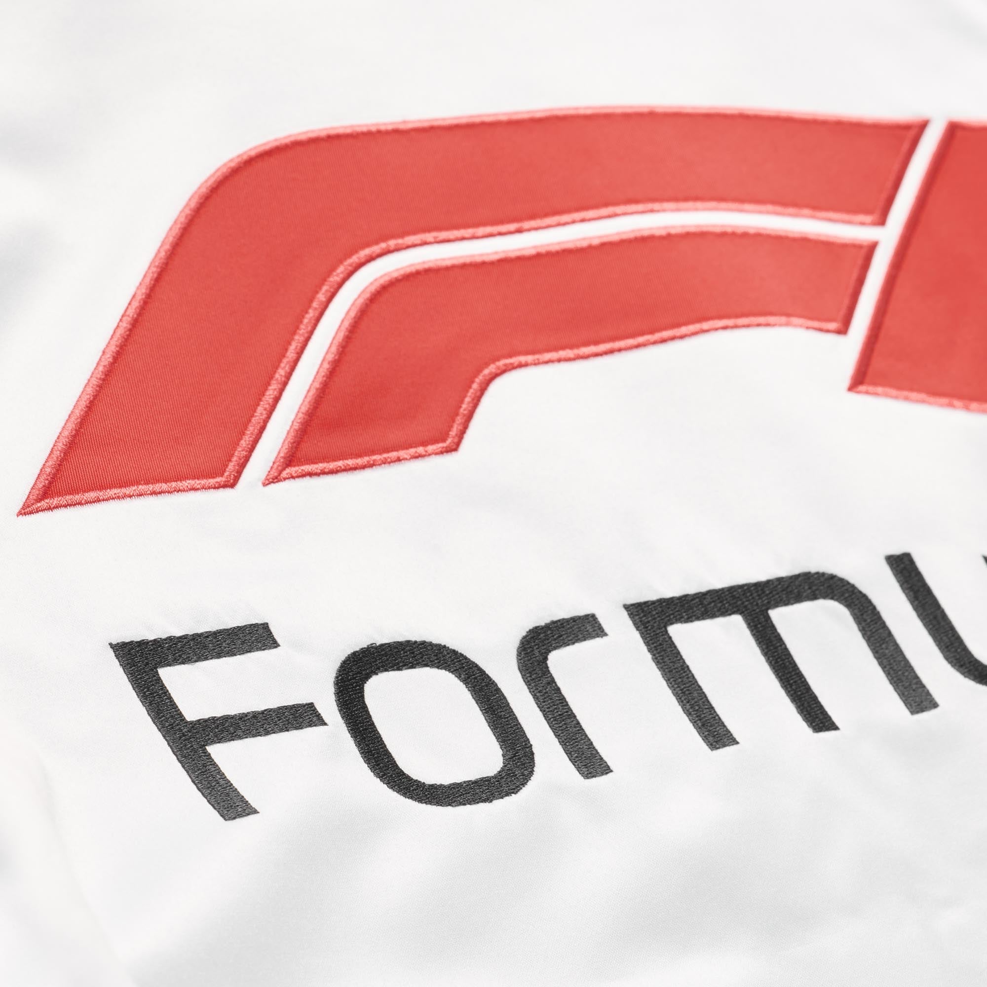 Veste légère en satin à boutons-pression Mitchell & Ness blanche pour homme, collection Formule 1