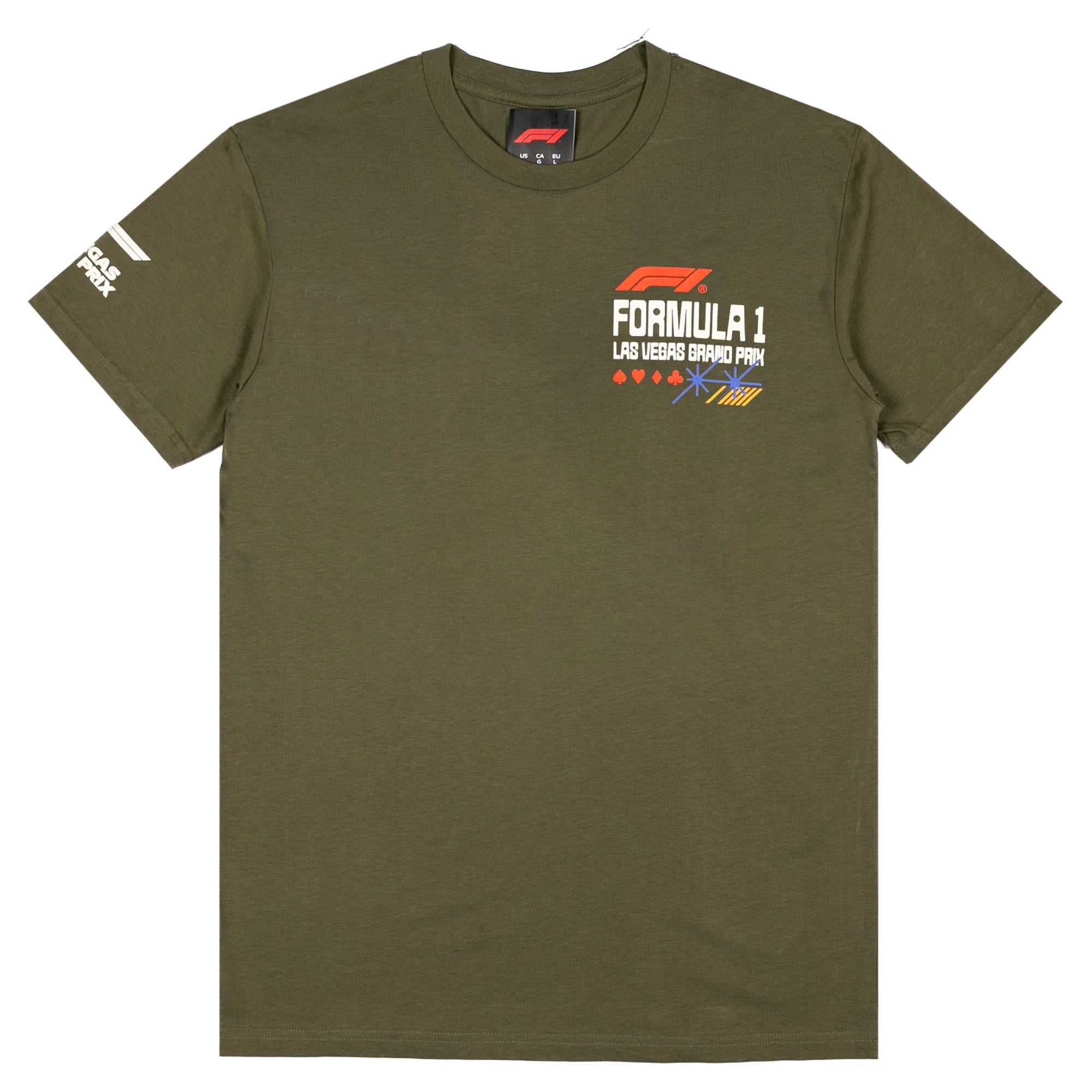 T-shirt homme Olive Grand Prix Las Vegas 2026 Desert Lane