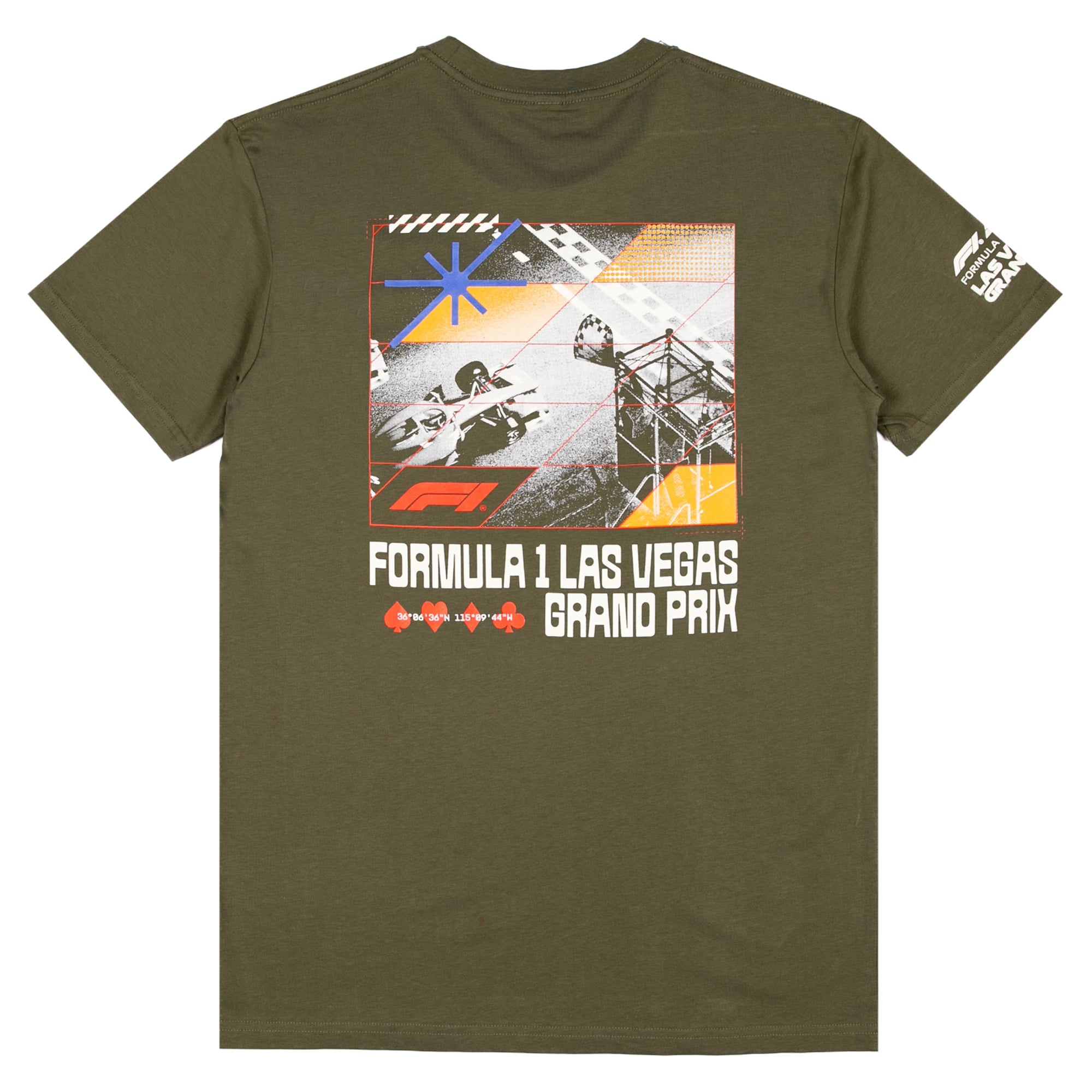 T-shirt homme Olive Grand Prix Las Vegas 2026 Desert Lane