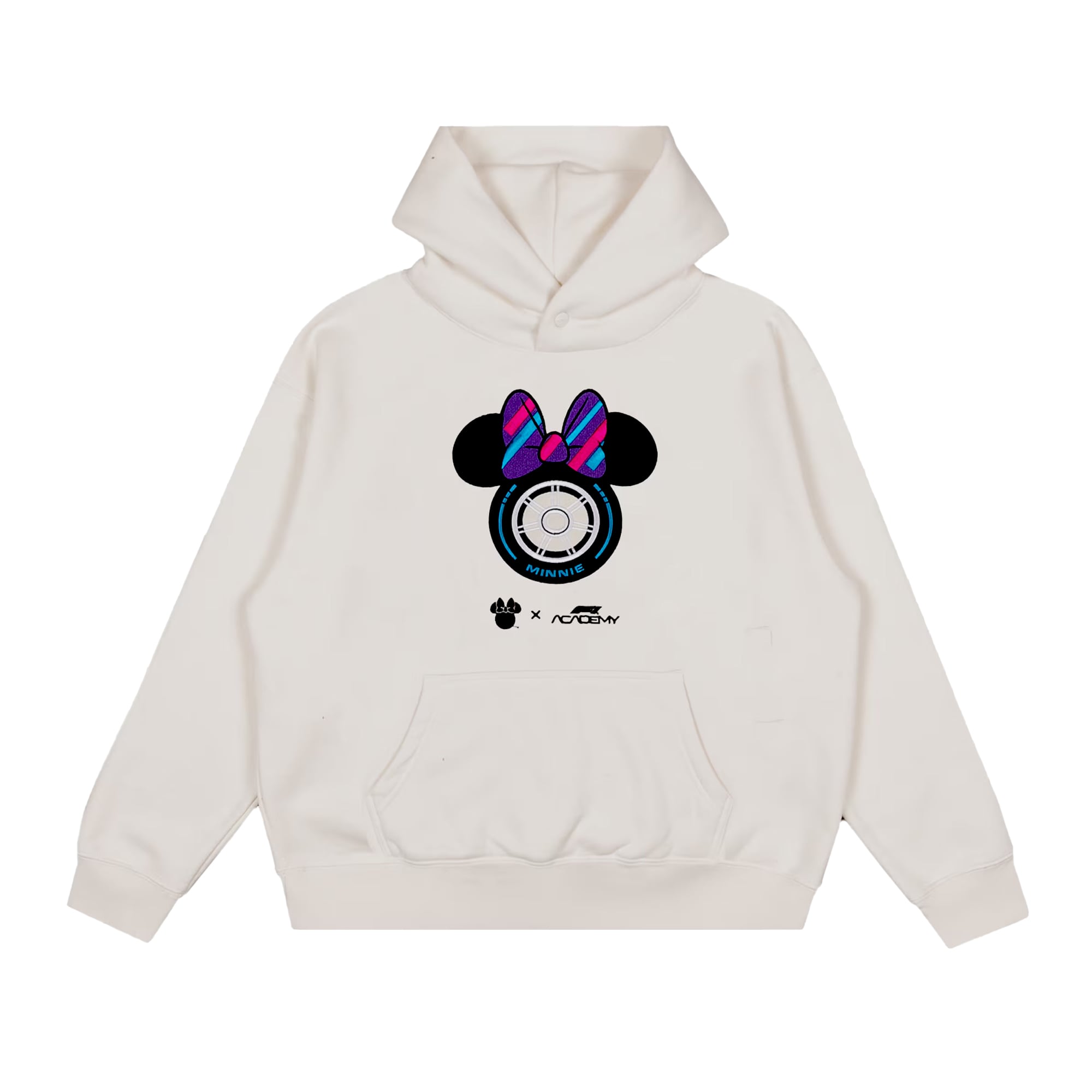 Sweat à capuche crème pour femme F1 Academy x Disney Minnie Mouse