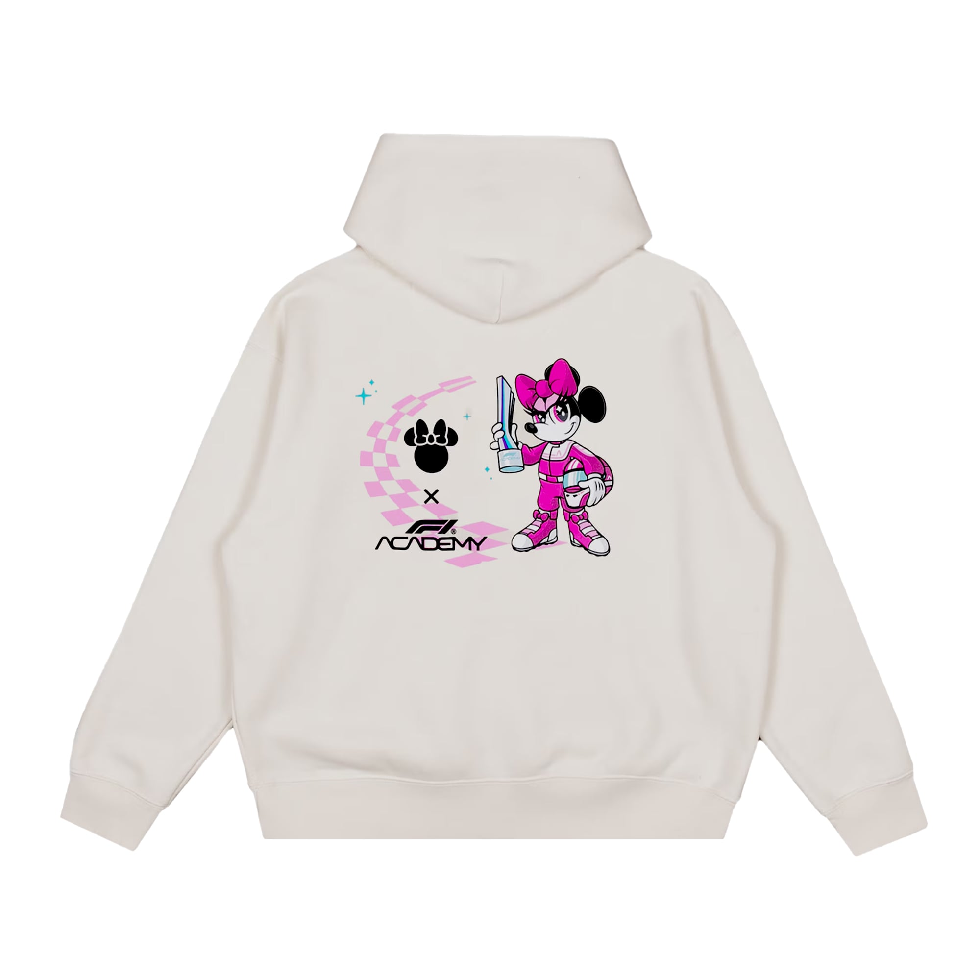 Sweat à capuche crème pour femme F1 Academy x Disney Minnie Mouse