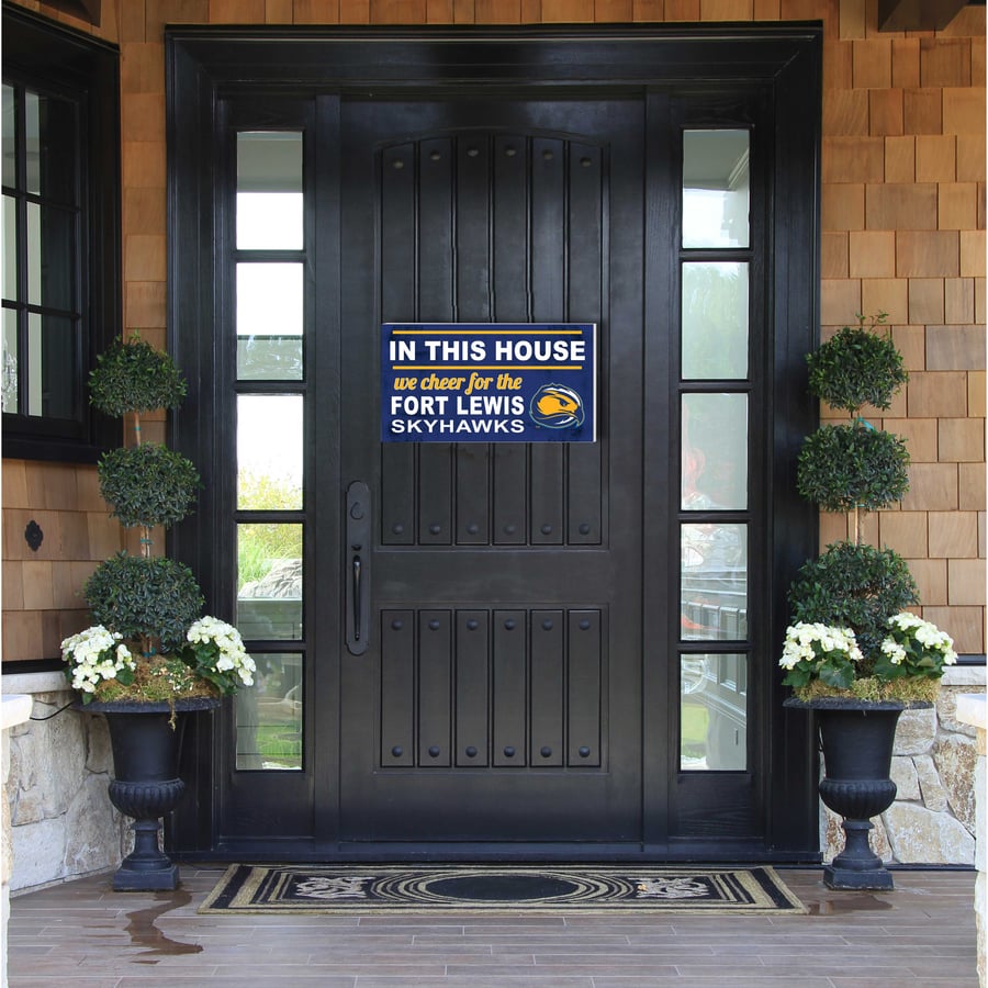 Fort Lewis College Skyhawks 11'' x 20'' Indoor/Outdoor In This House Sign