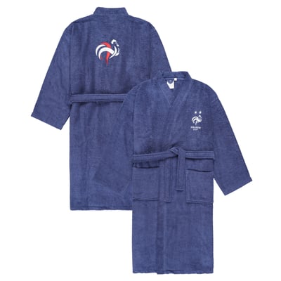 France Bathrobe Cotton Bathrobe - Navy - Adult
