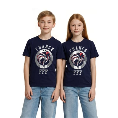 France Big Foil Logo - Navy - Kids