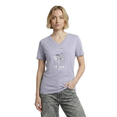 France Big Logo T-Shirt - Purple - Womens