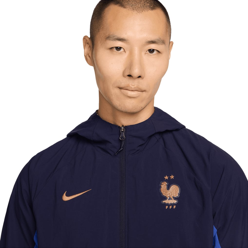 France Nike AWF Woven Jacket - Blackened Blue
