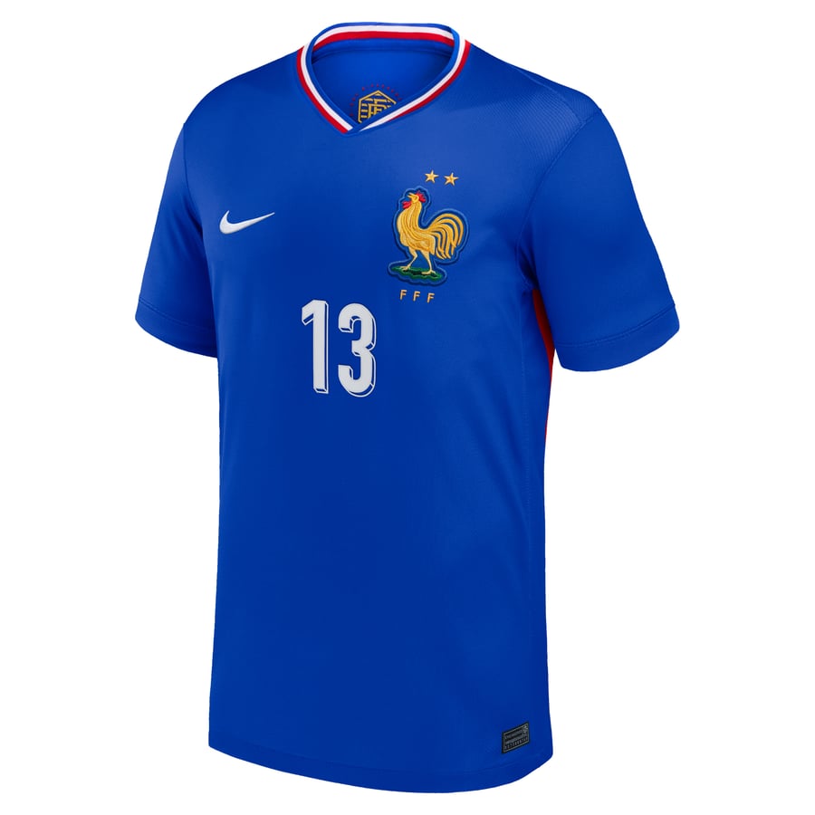 France Nike Home Stadium Shirt 2024 with Kante 13 printing