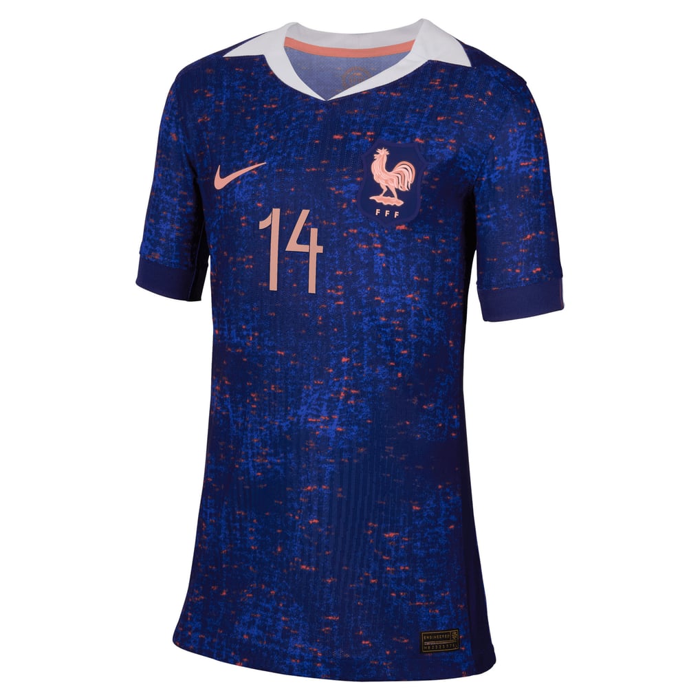 France Nike Home Stadium Shirt 2025 - Kids with Feller 14 printing
