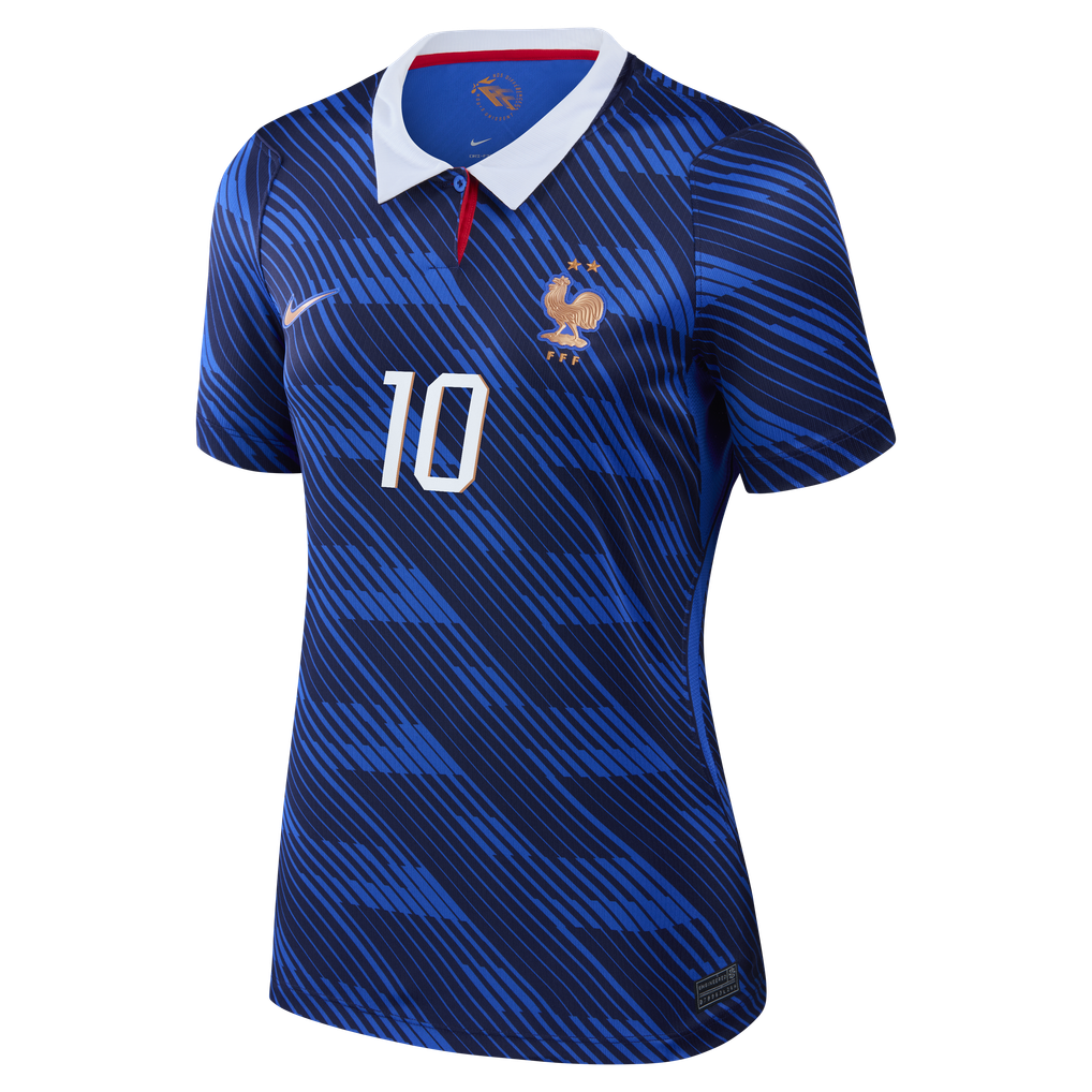 France Nike Home Stadium Shirt 2026 - Womens with Mbappe 10 printing
