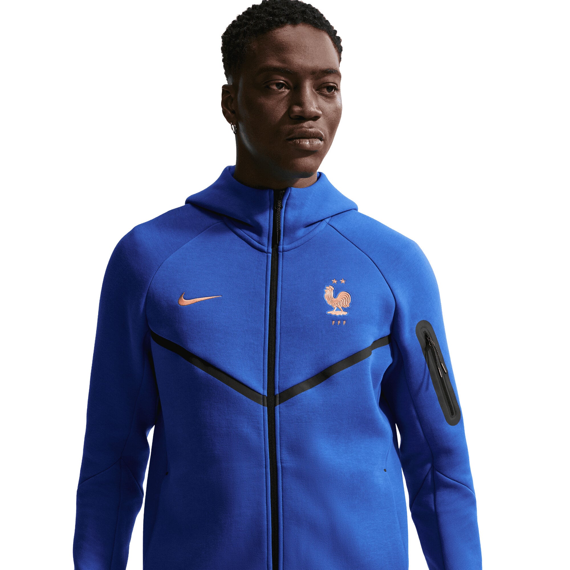 France Nike Tech Fleece Jacket - Royal Blue