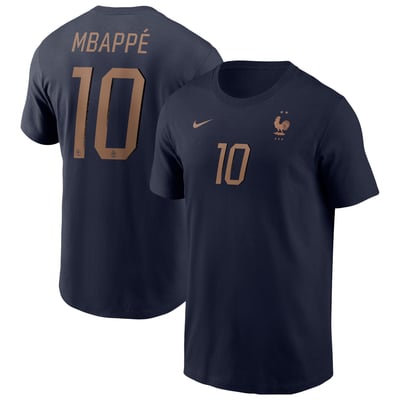 Kylian Mbappé France National Team Nike Name & Number T-Shirt - Navy