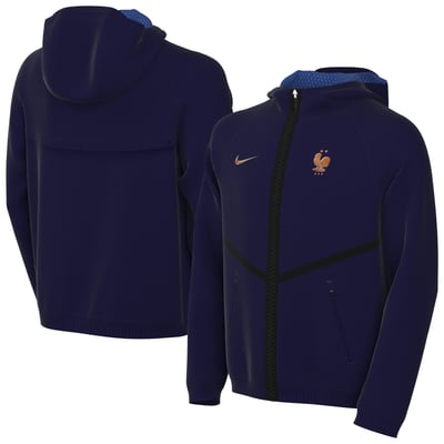 France National Team Nike Youth 2026 Anthem Full-Zip Hooded Jacket - Blue
