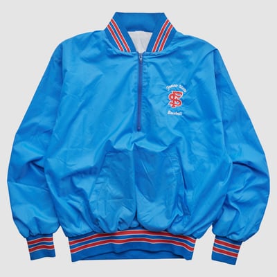 Fresno State Bulldogs 90s 1/2 Zip Jacket - Blue - M by Fanatics Real Vintage