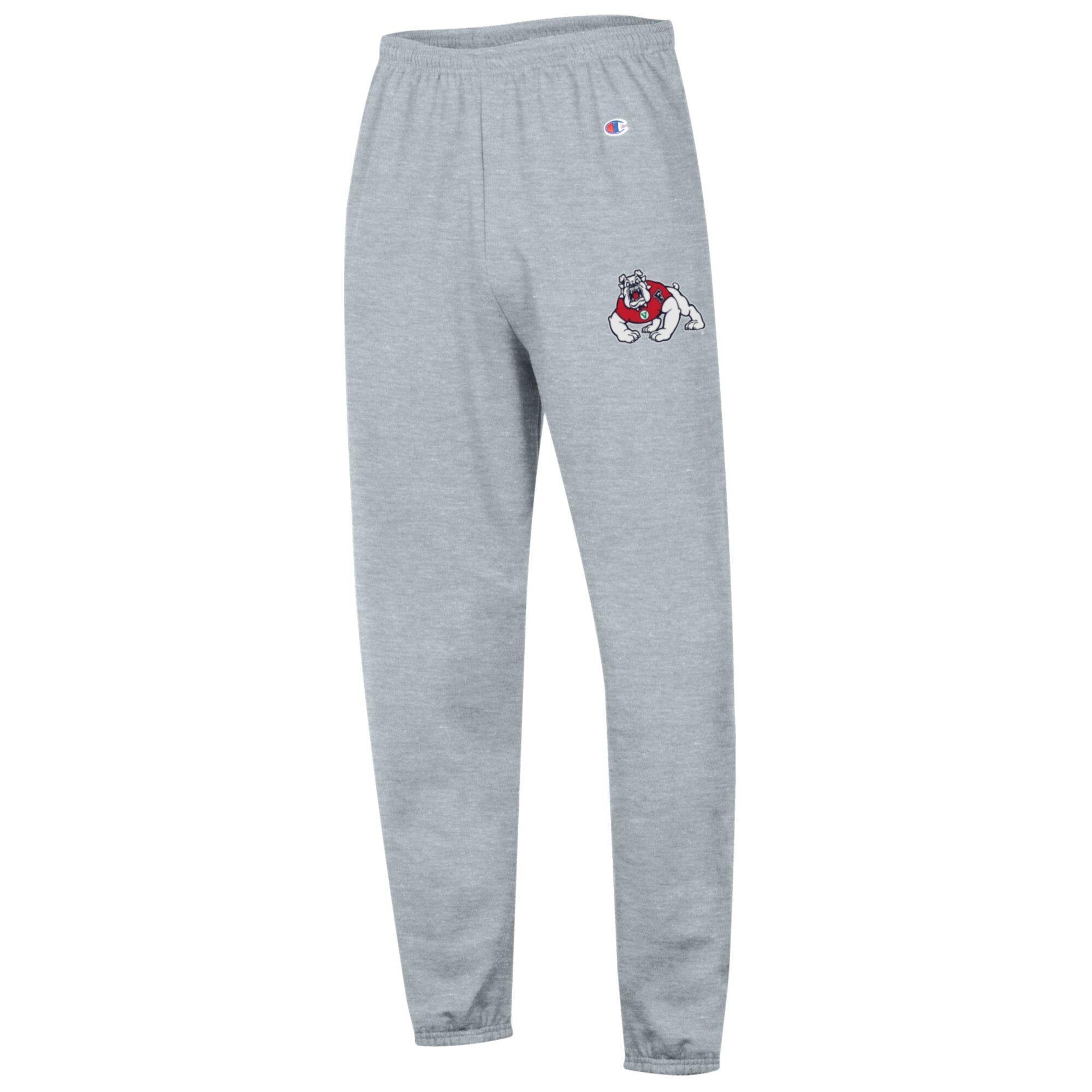 Men's Champion Heather Gray Fresno State Bulldogs Powerblend Fleece Team Sweatpants