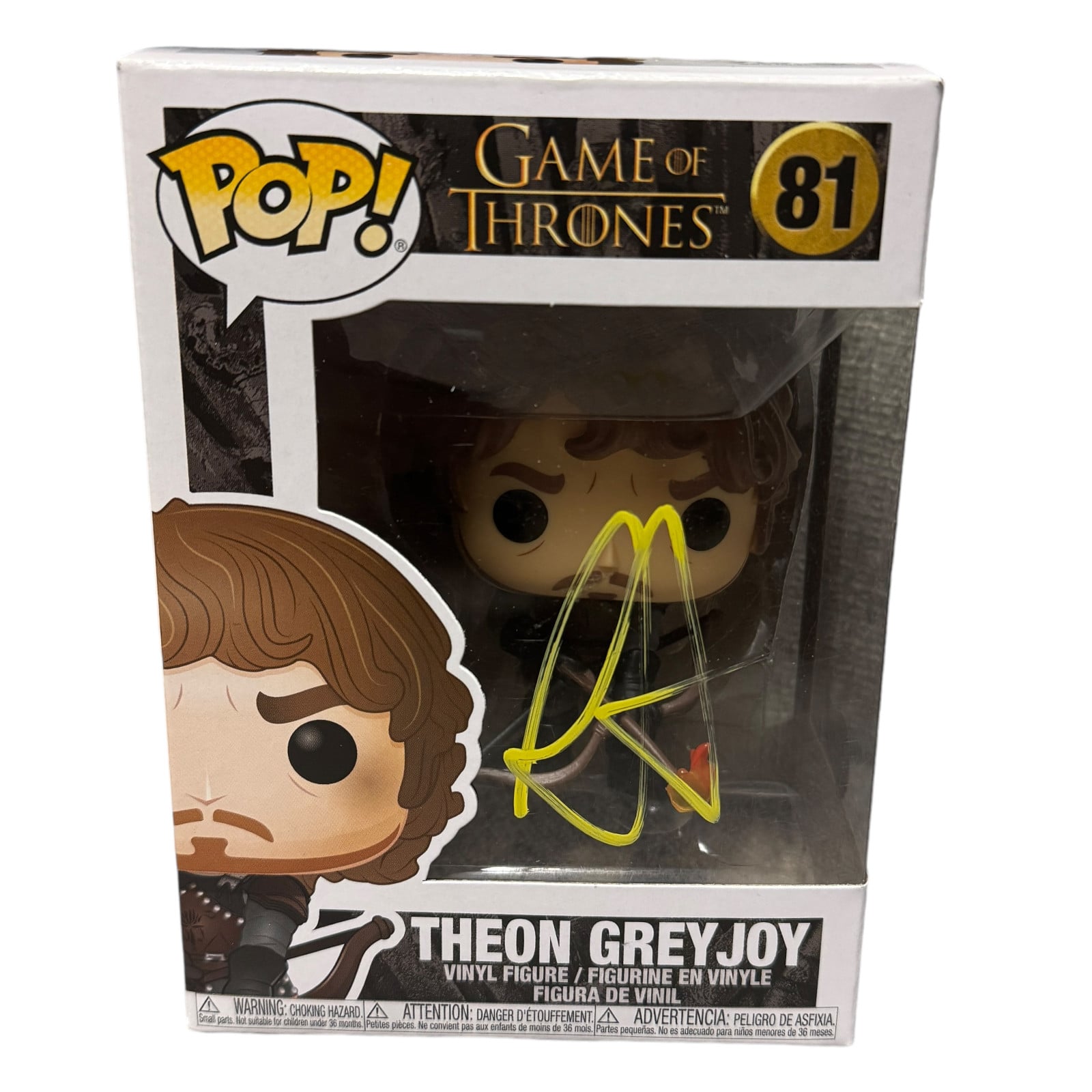 Alfie Allen Signed Theon Greyjoy Game of Thrones Funko Pop #81 