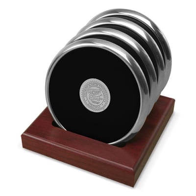 George Mason Patriots 4-Piece Coaster Set - Silver
