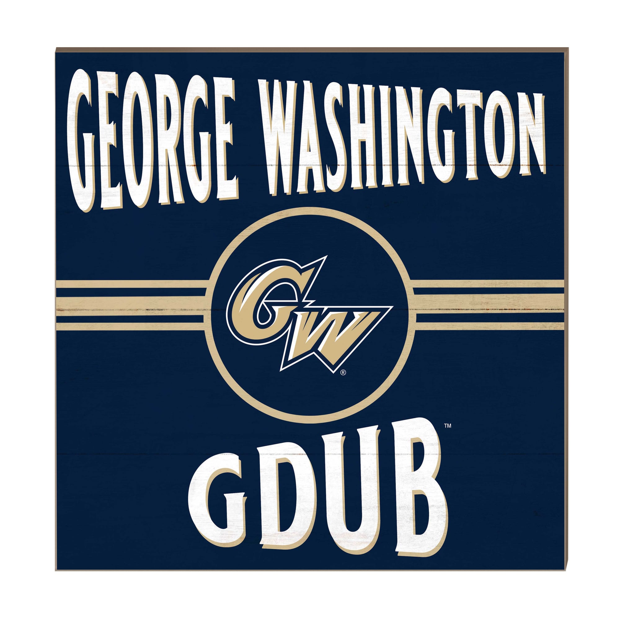 George Washington University 10'' x 10'' Retro Team Sign