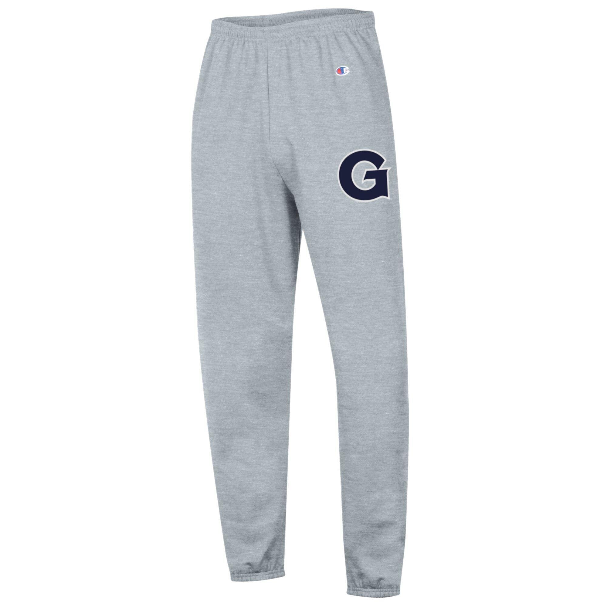 Men's Champion Heather Gray Georgetown Hoyas Powerblend Fleece Team Sweatpants