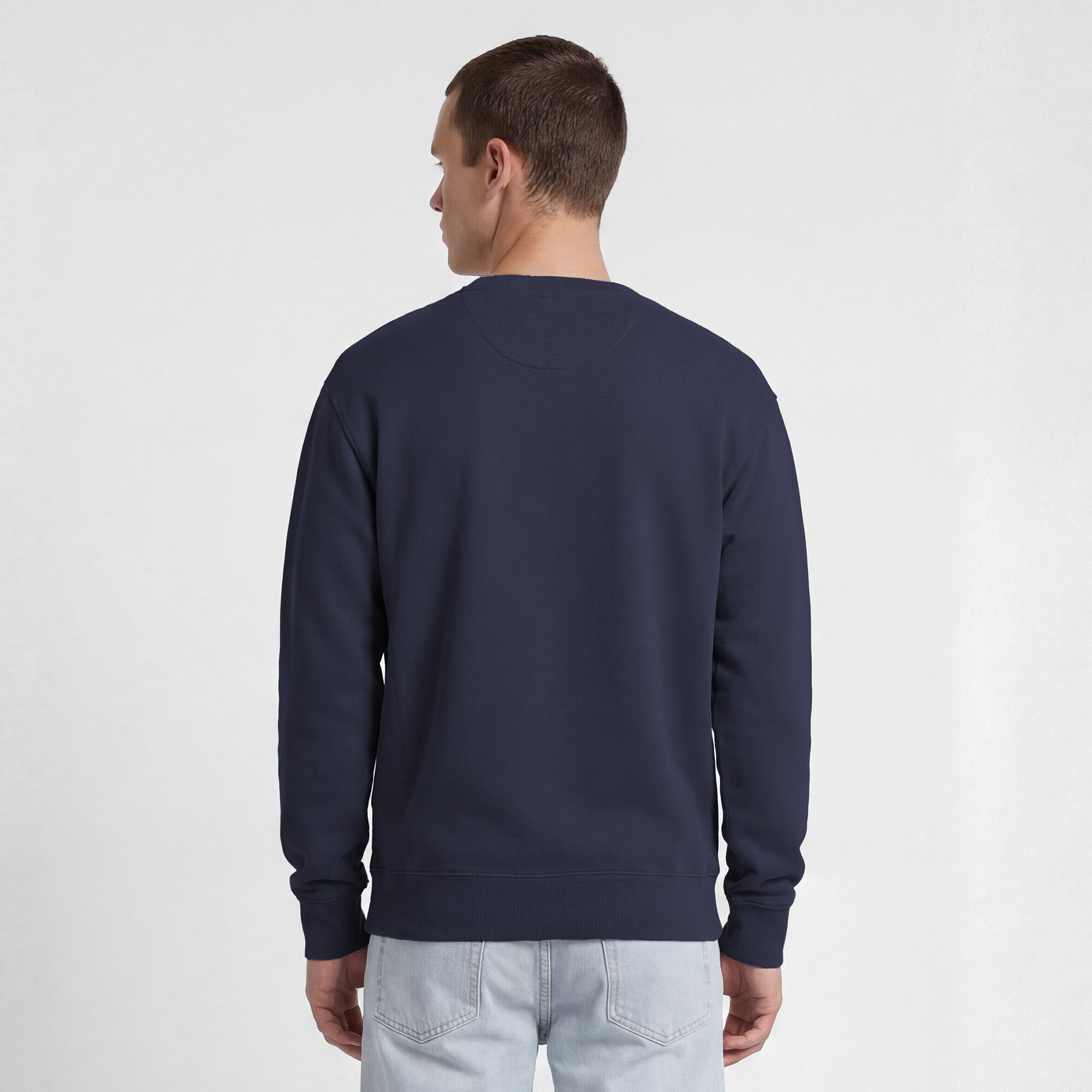 Men's Champion Navy Georgetown Hoyas Contrast Sweatshirt