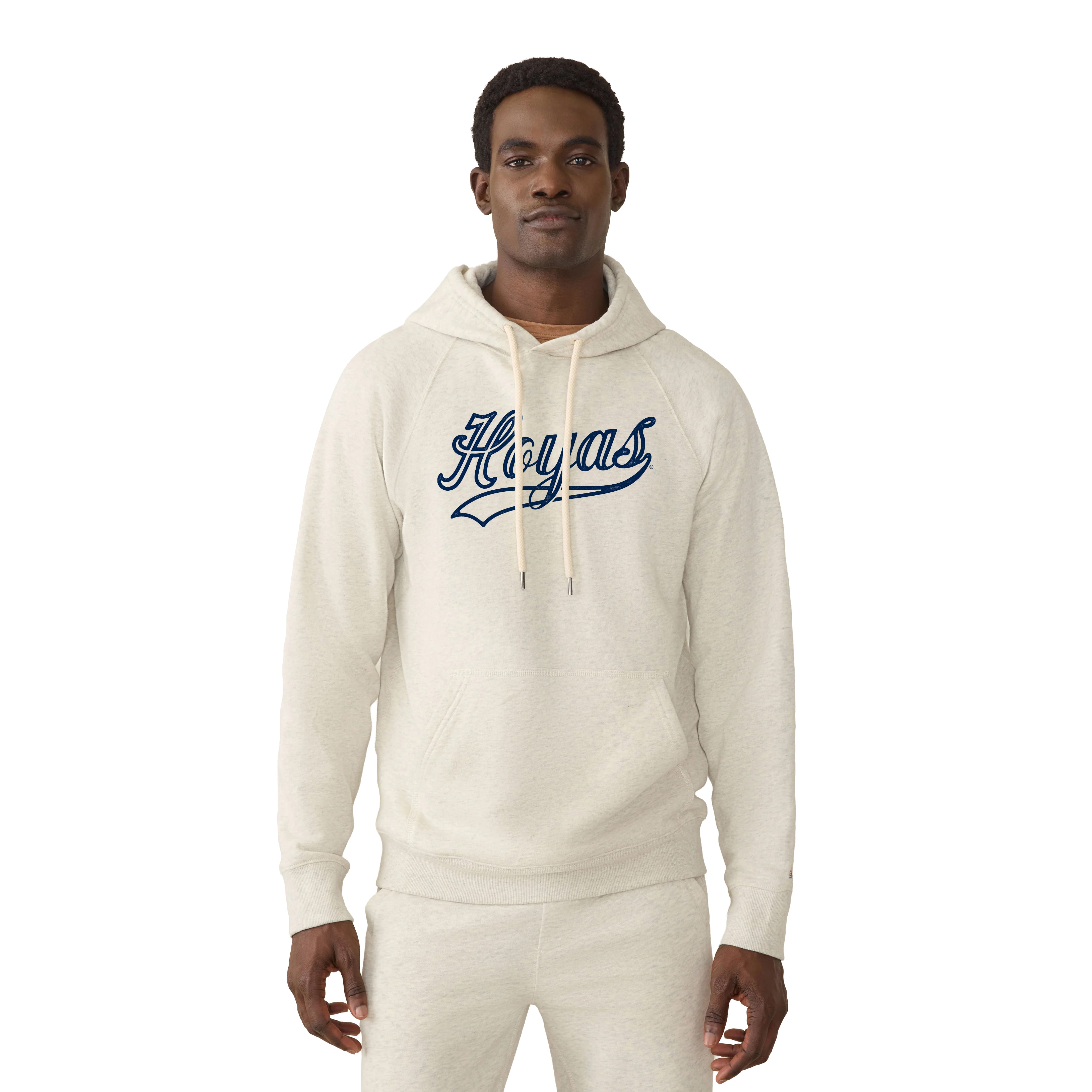 Men's FAHERTY Beige Georgetown Hoyas High Standard Fleece Hoodie