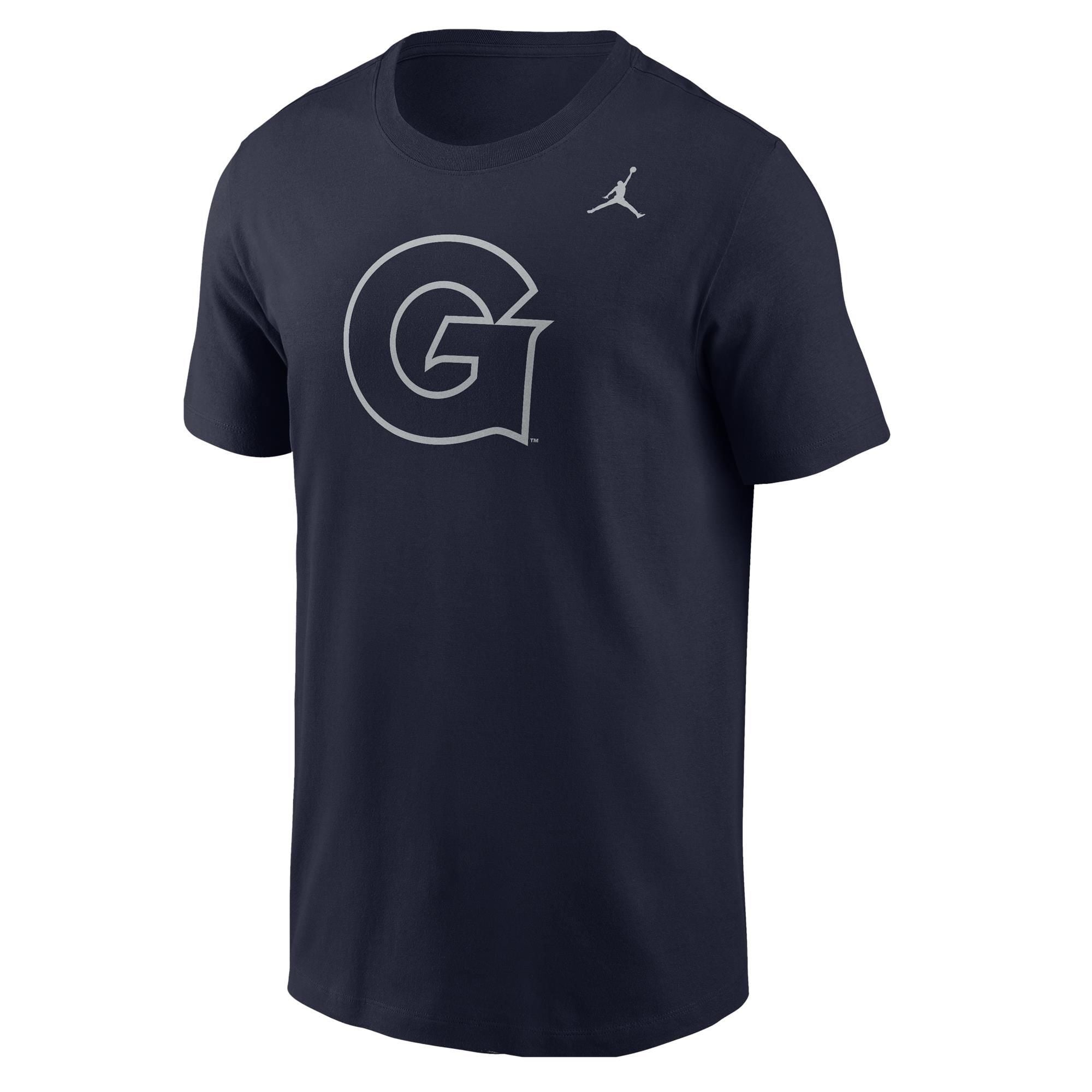 Mens Jordan navy Georgetown Hoyas Mascot Core Cotton SS Tee