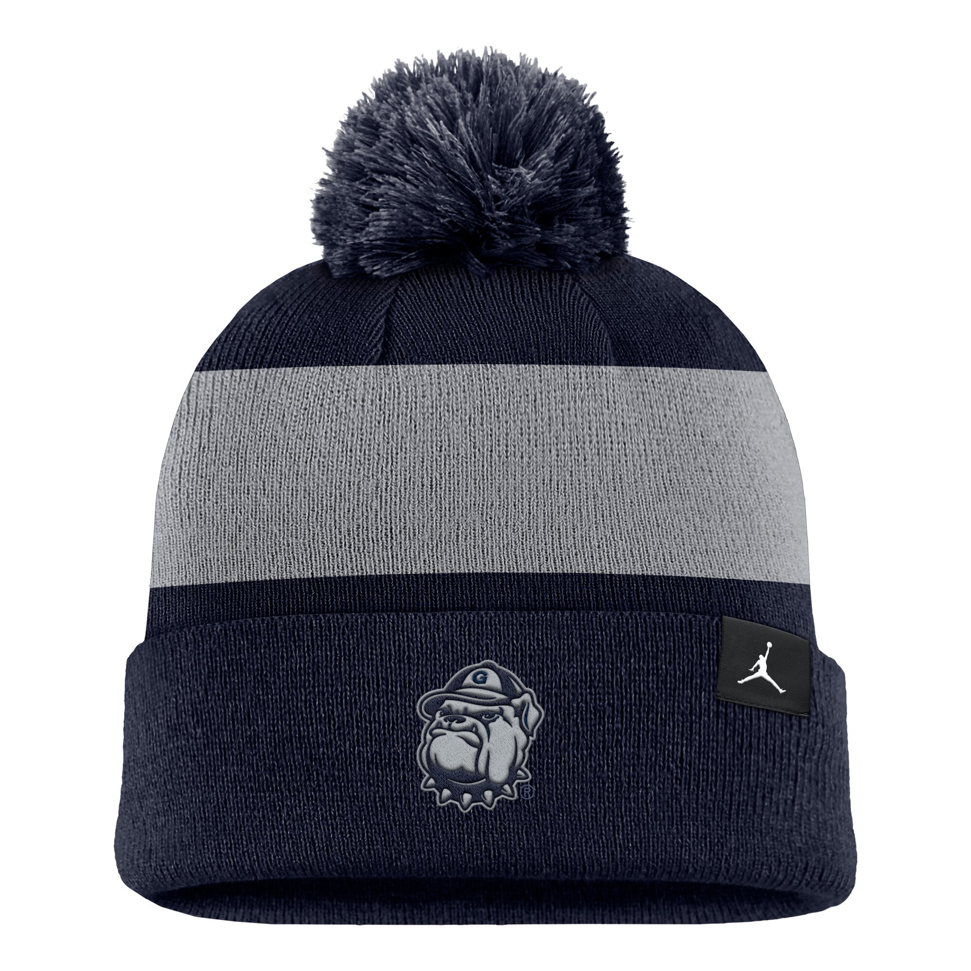 Bonnet à rayures et logo Nike Georgetown Hoyas Primetime bleu marine pour homme, avec pompon