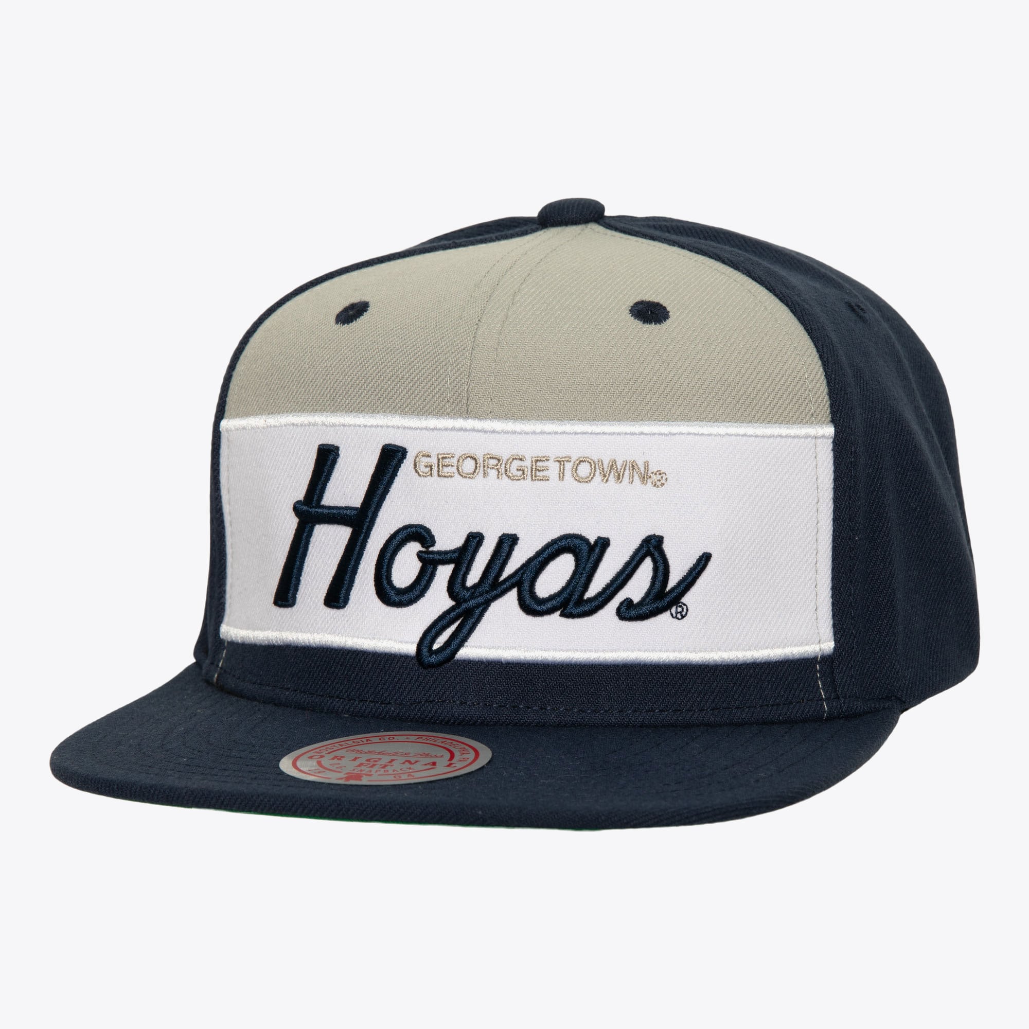 Navy Georgetown Hoyas Retro Sport Vintage Snapback Hat display picture 1