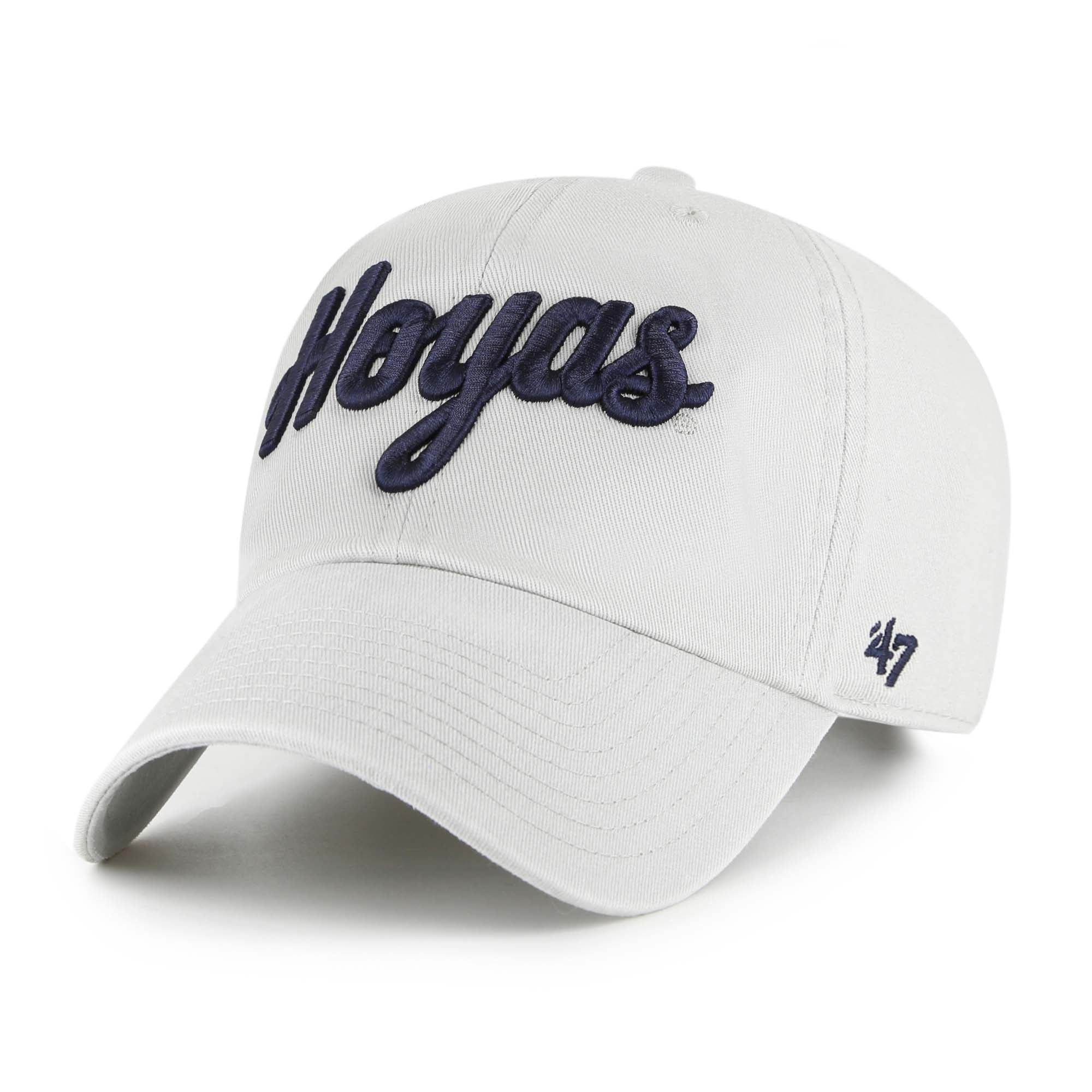 Unisex '47  Georgetown Hoyas Gray Clean Up Adjustable Hat