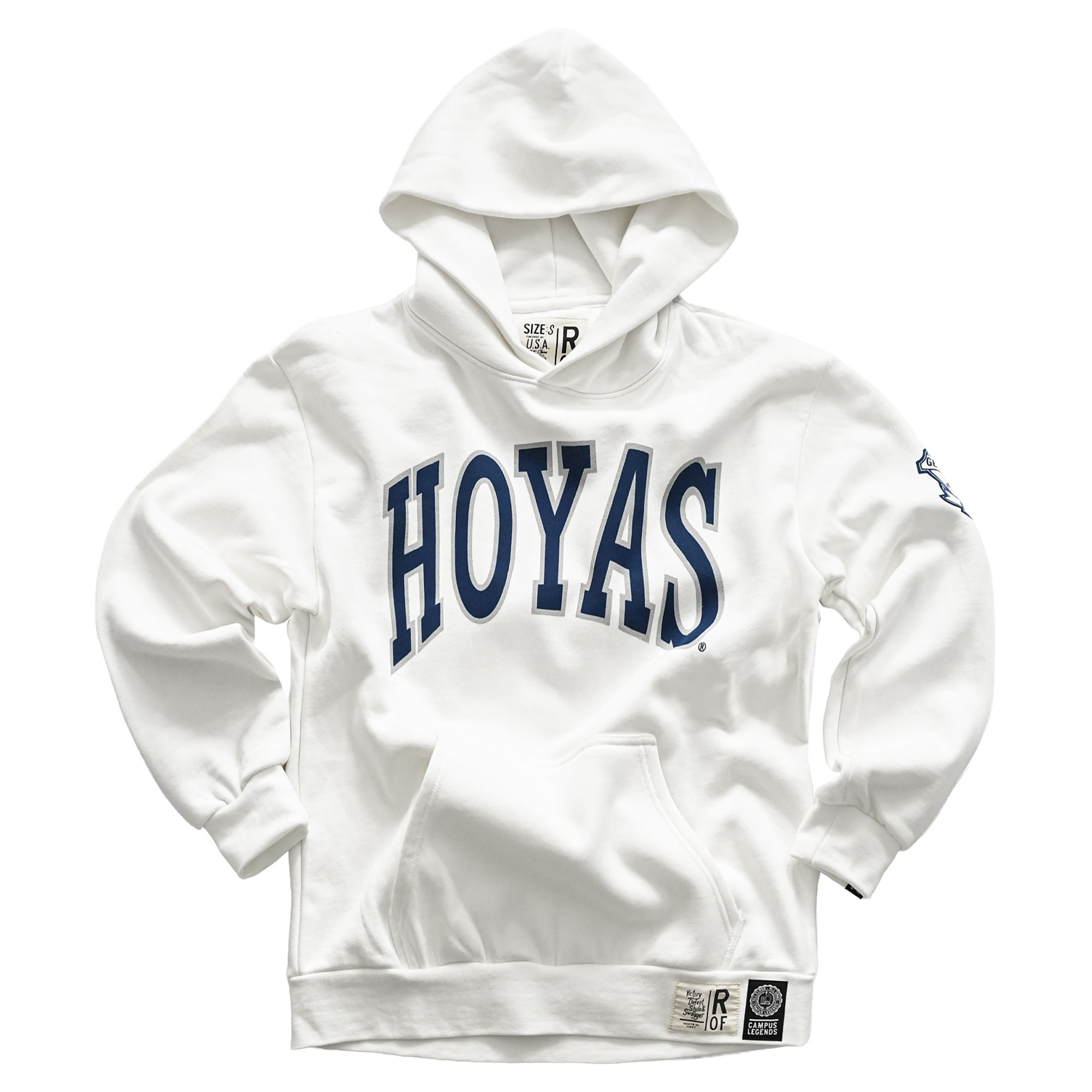 Sweat à capuche unisexe blanc épais Roots of Fight x Georgetown Hoyas Allen Iverson