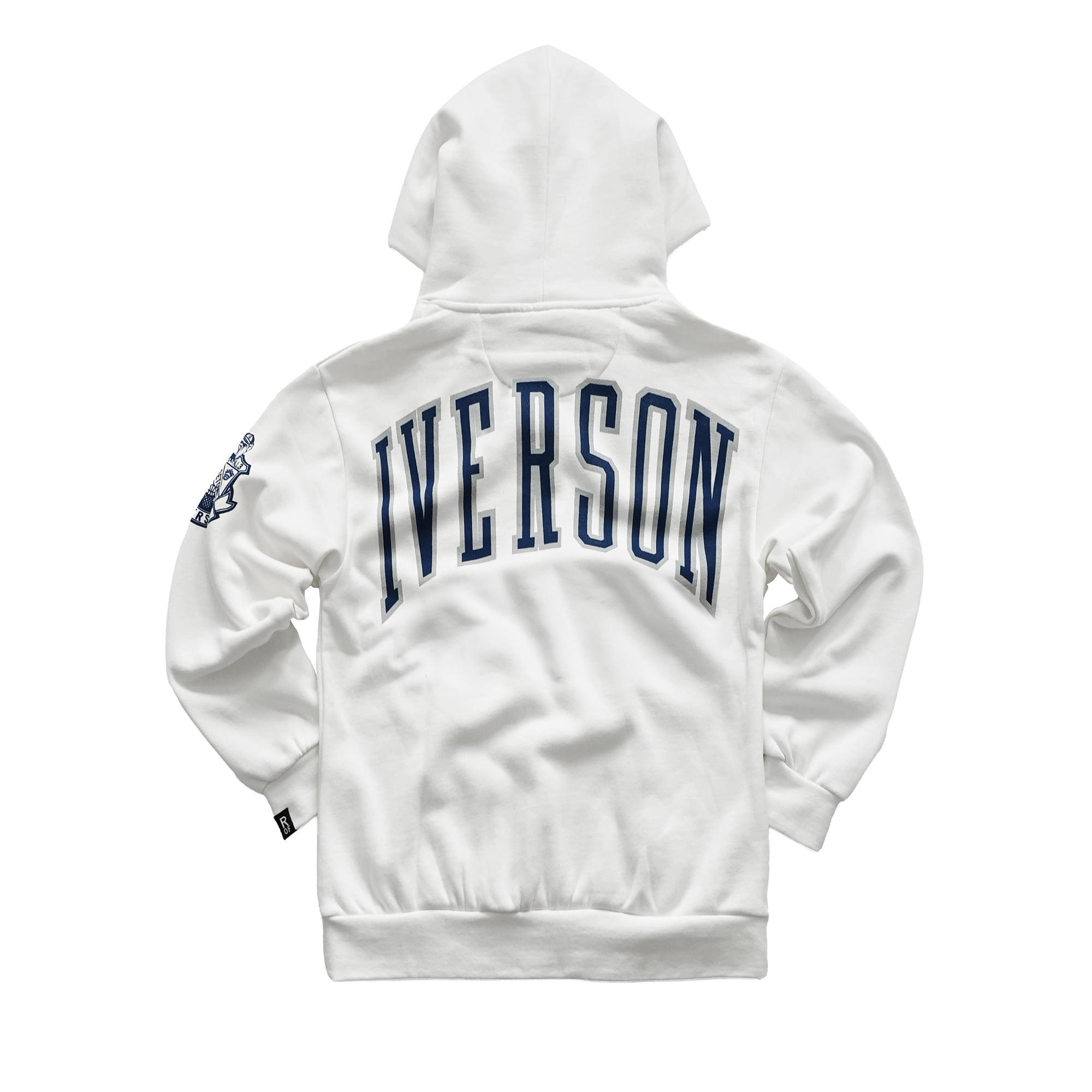 Sweat à capuche unisexe blanc épais Roots of Fight x Georgetown Hoyas Allen Iverson