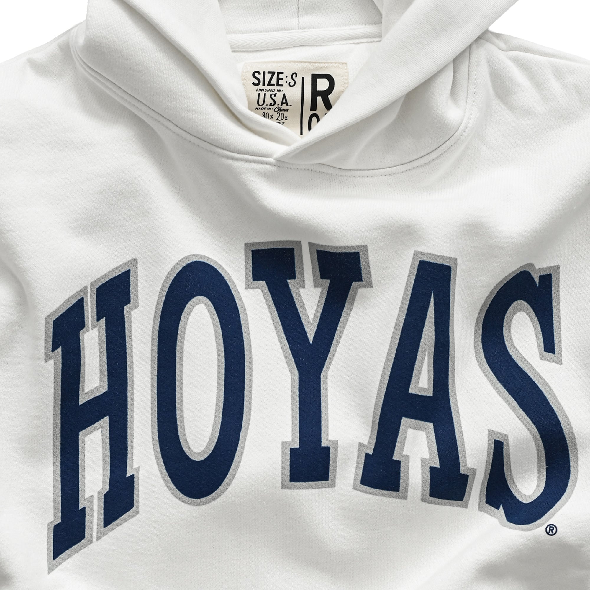 Sweat à capuche unisexe blanc épais Roots of Fight x Georgetown Hoyas Allen Iverson