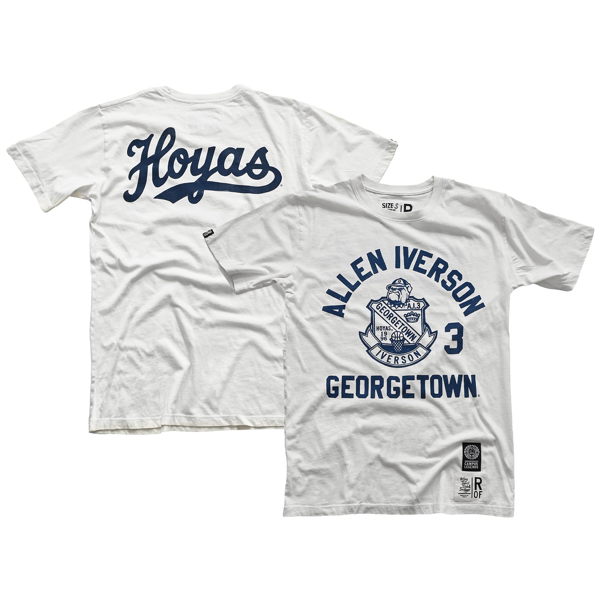 T-shirt unisexe Roots of Fight x Georgetown Hoyas Allen Iverson blanc n° 3