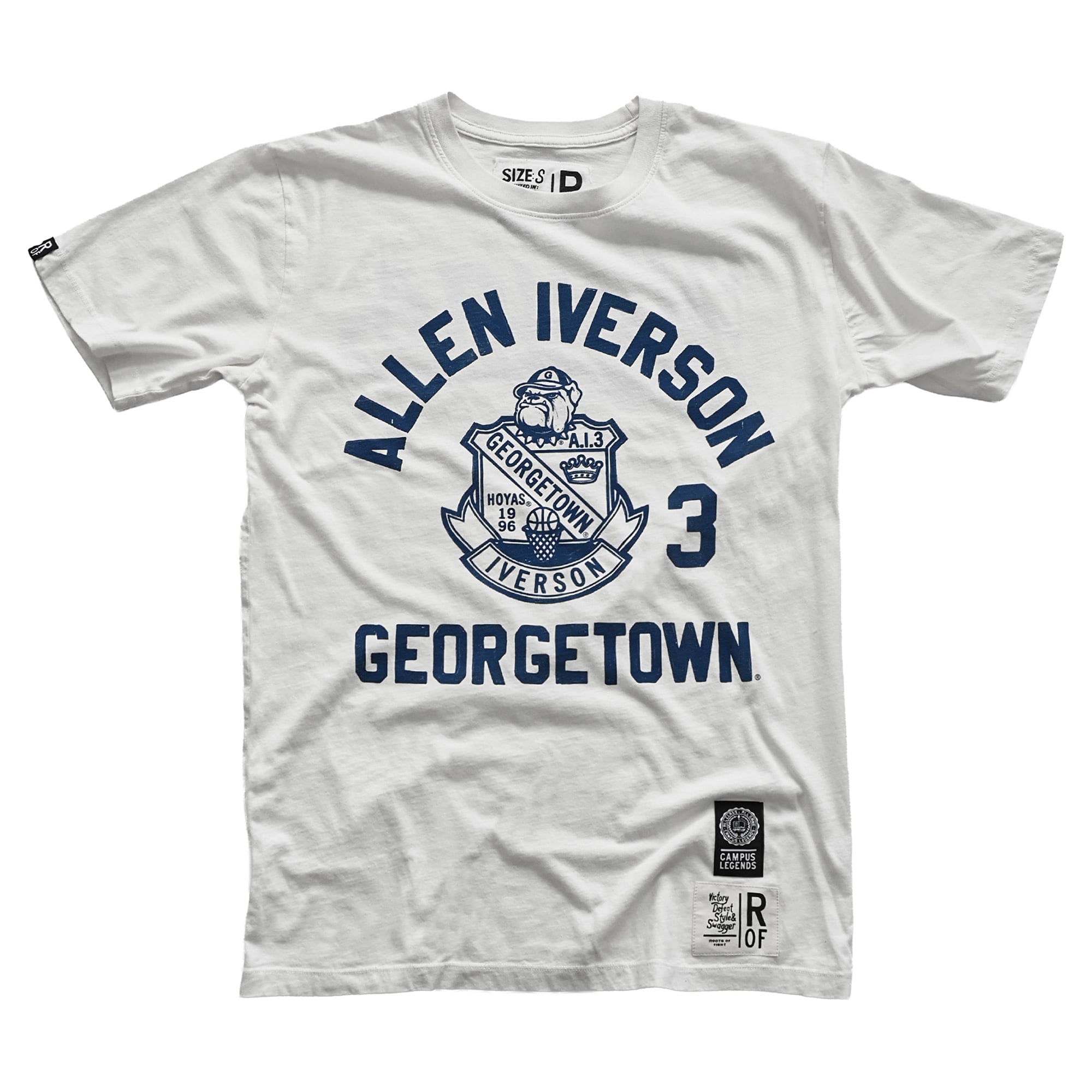 T-shirt unisexe Roots of Fight x Georgetown Hoyas Allen Iverson blanc n° 3