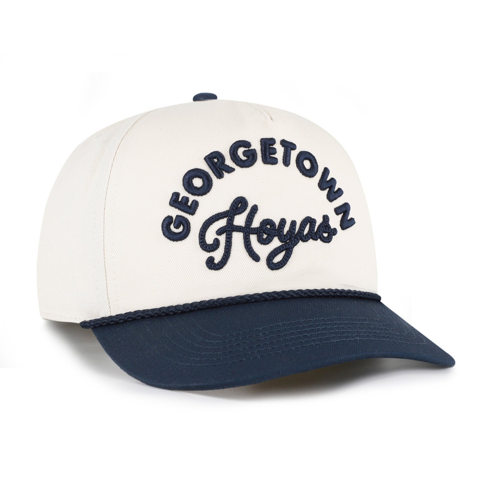 Women's '47 Cream/Navy Georgetown Hoyas Rope Script Hitch Adjustable Hat