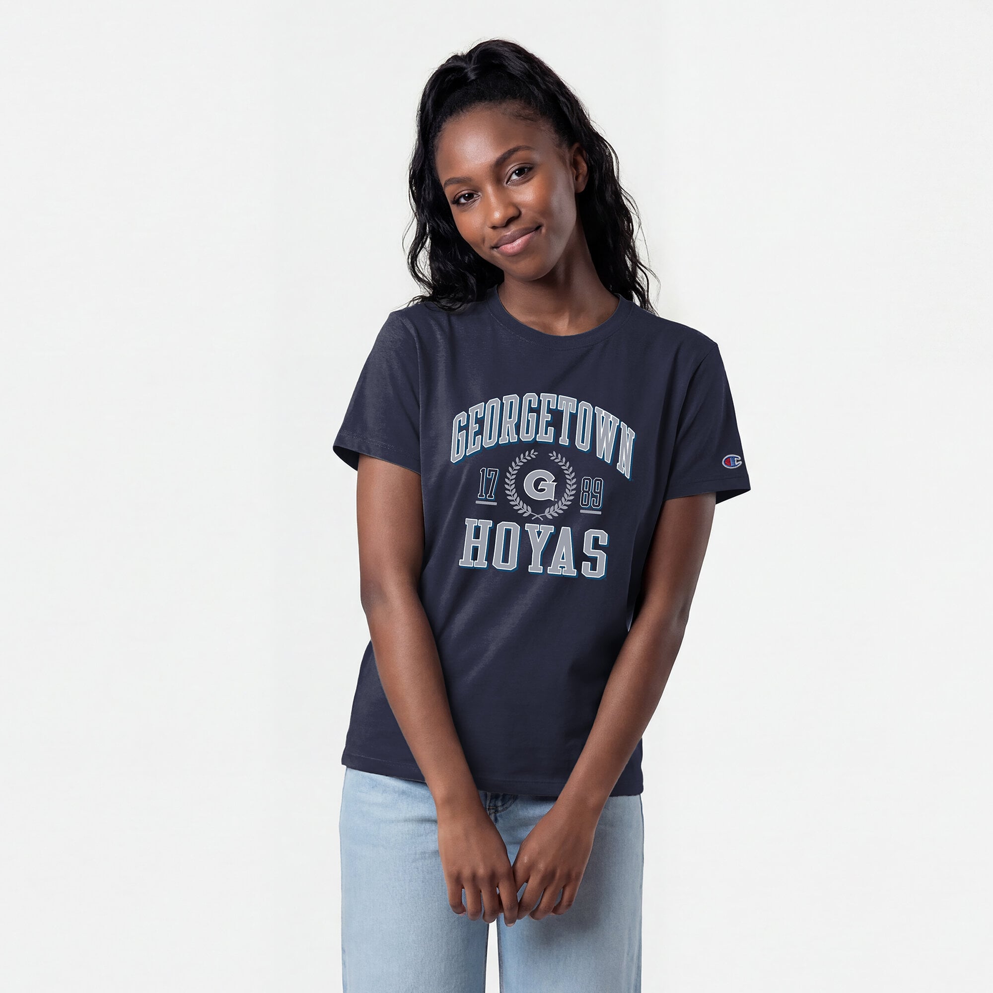 Women's Champion Navy Georgetown Hoyas Lifestyle T-Shirt