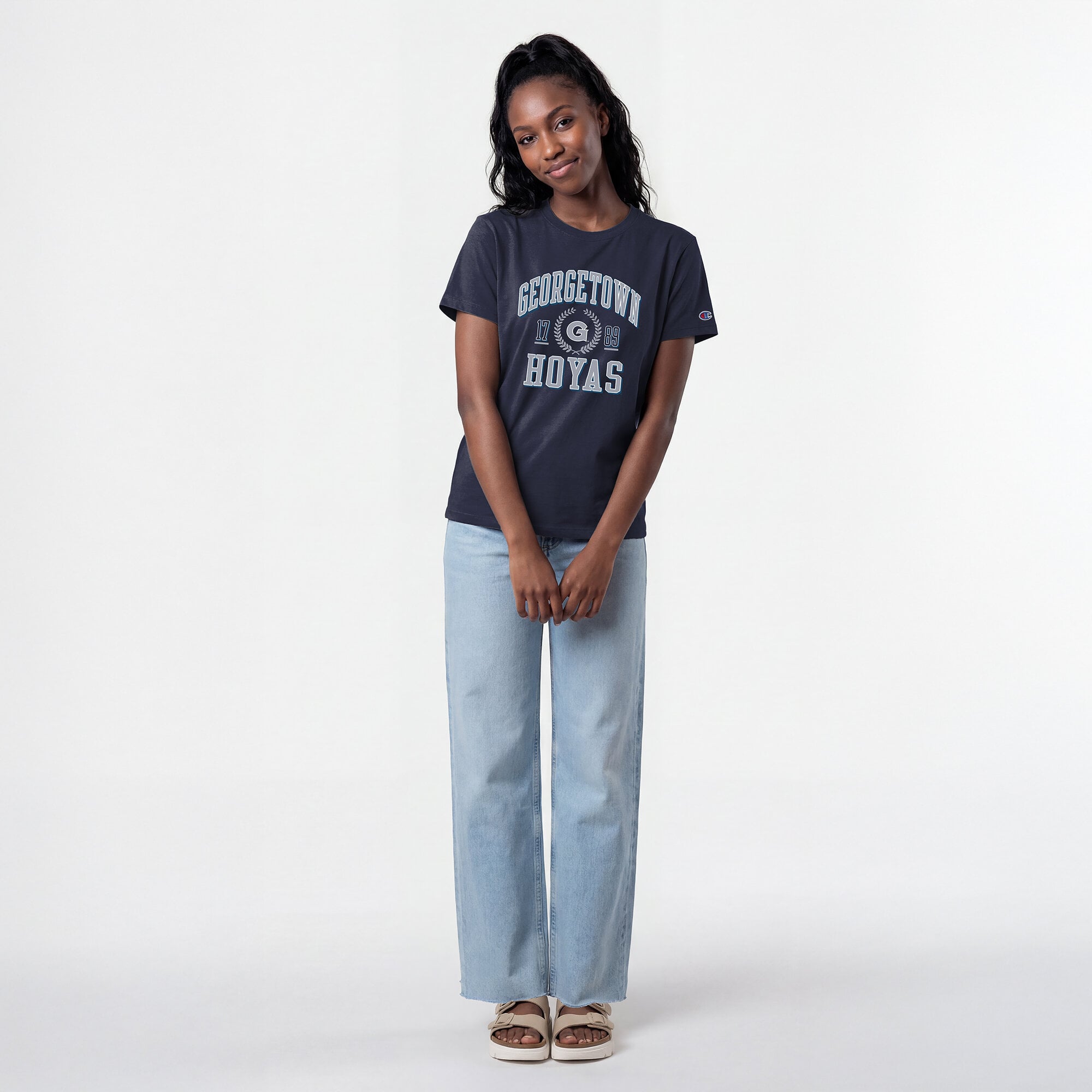 Women's Champion Navy Georgetown Hoyas Lifestyle T-Shirt