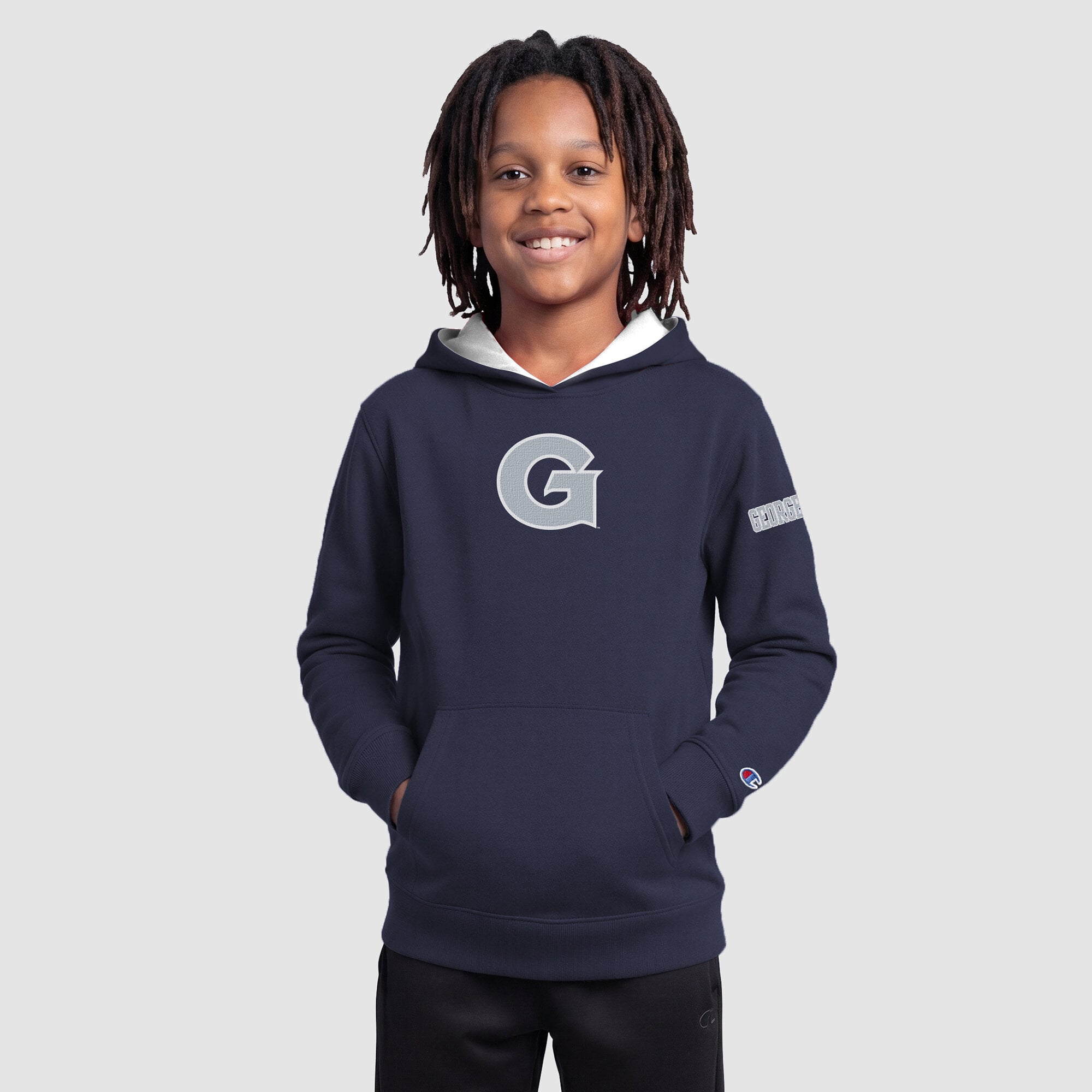 Youth Champion  Navy Georgetown Hoyas Fleece Hoodie