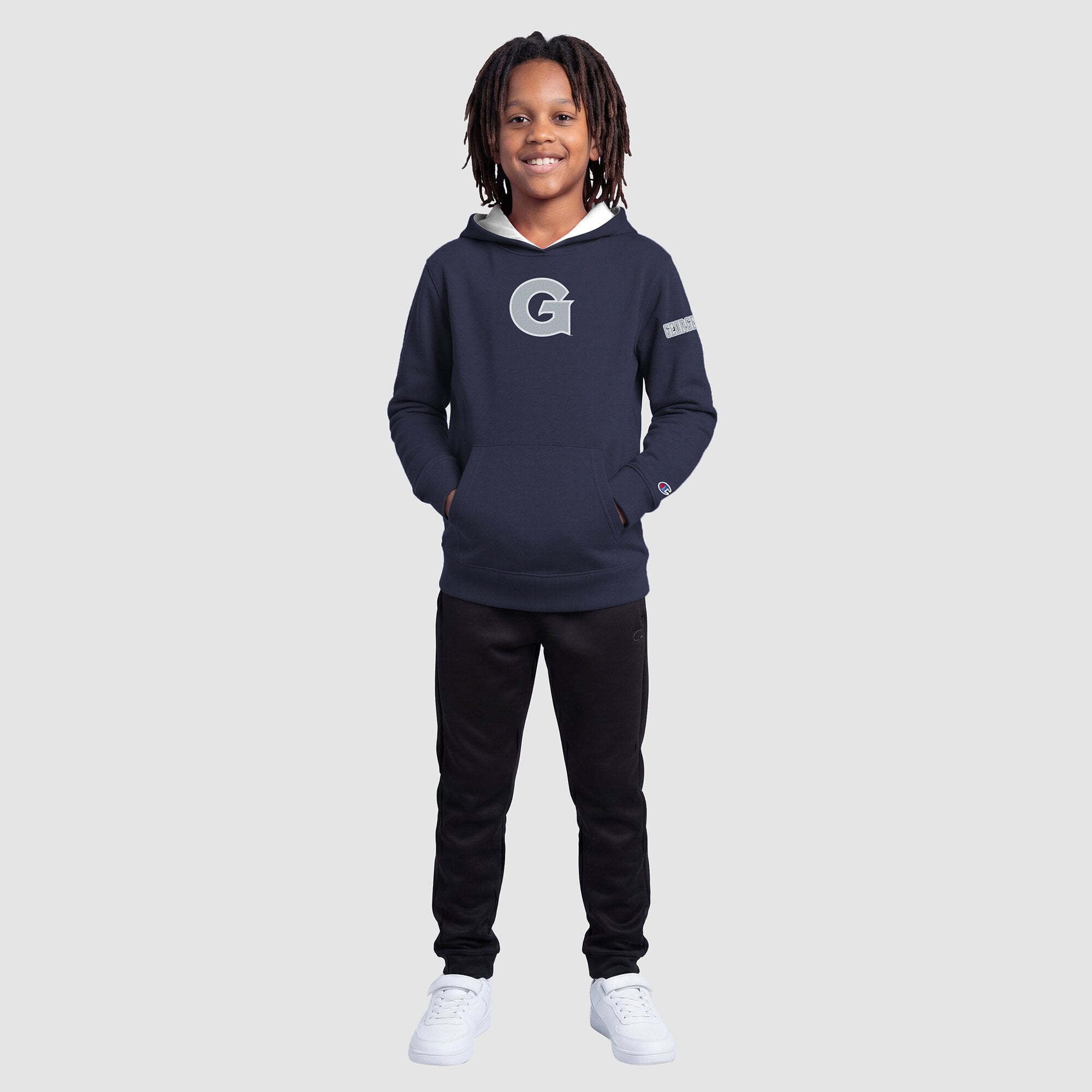 Youth Champion  Navy Georgetown Hoyas Fleece Hoodie