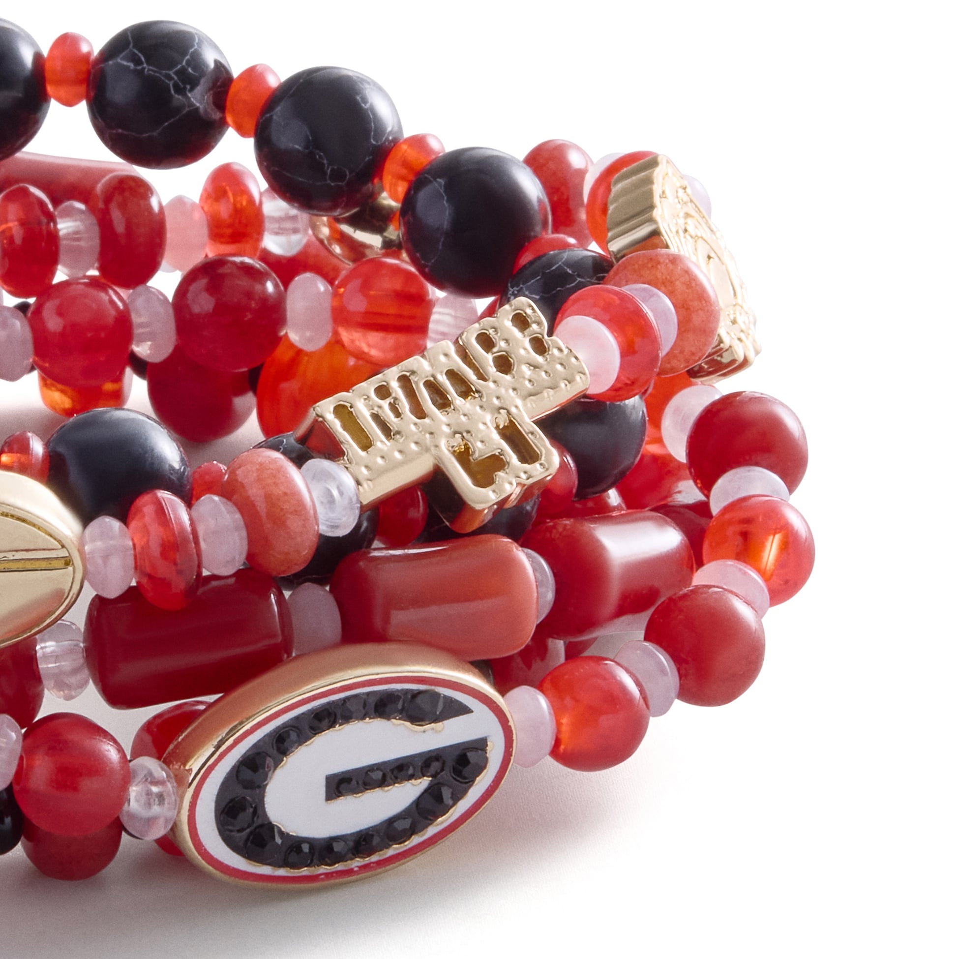 BaubleBar Georgia Bulldogs Five-Piece Bracelet Set
