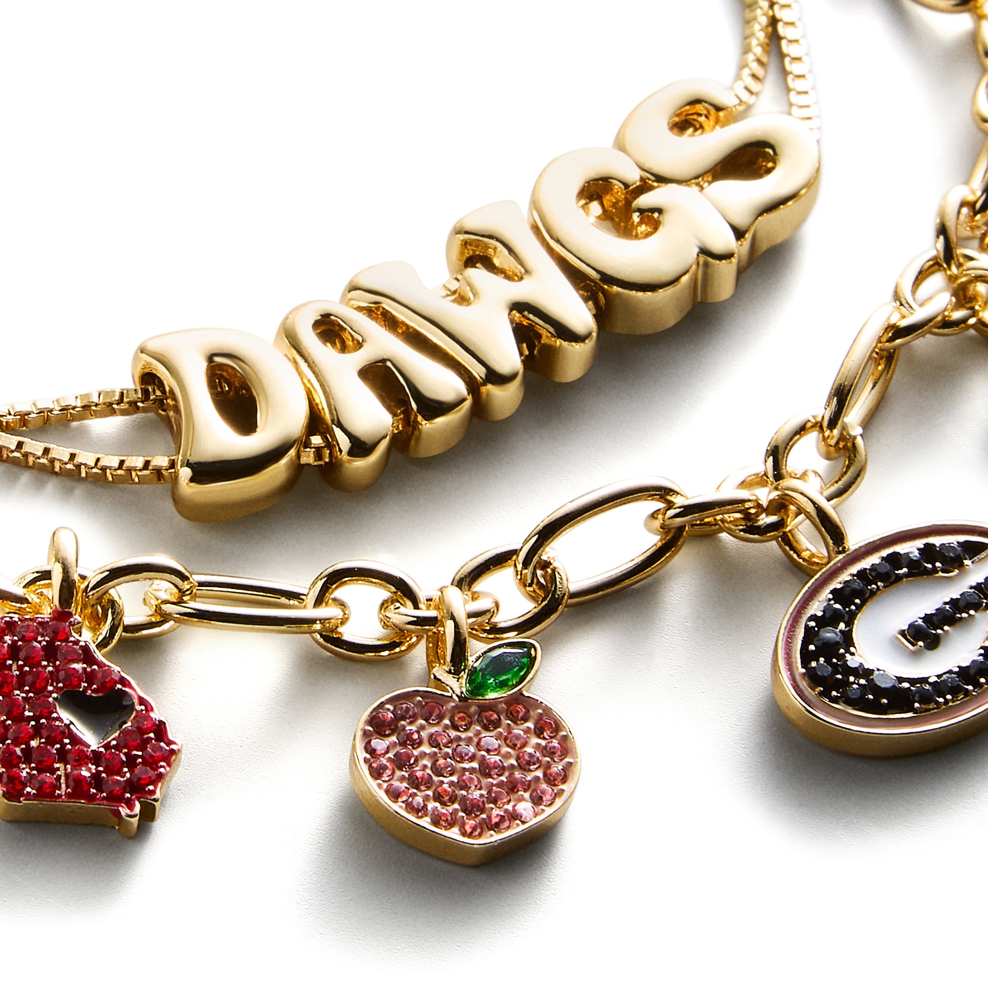 BaubleBar Georgia Bulldogs Two-Piece Delicate Charm & Slogan Bracelet Set