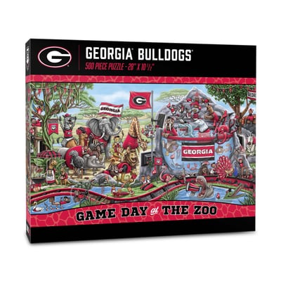 Georgia Bulldogs Fanpoint 10.5" x 28" Game Day at the Zoo 500-Piece Puzzle