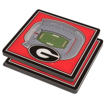 Georgia Bulldogs Fanpoint 3D StadiumView Coasters