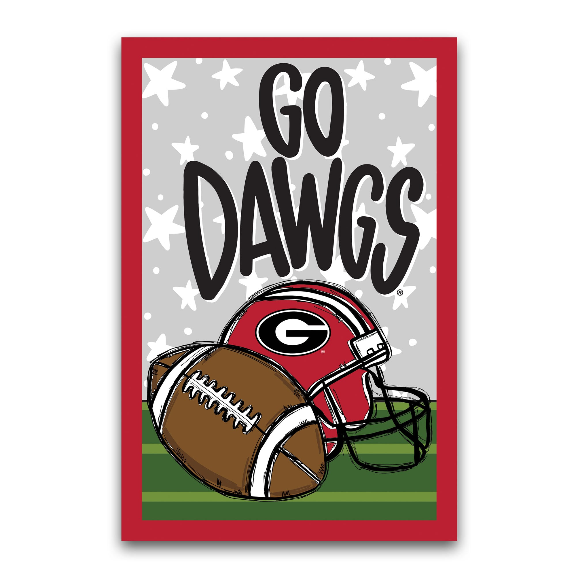 Drapeau de jardin Georgia Bulldogs (casque et ballon) 30 x 45 cm