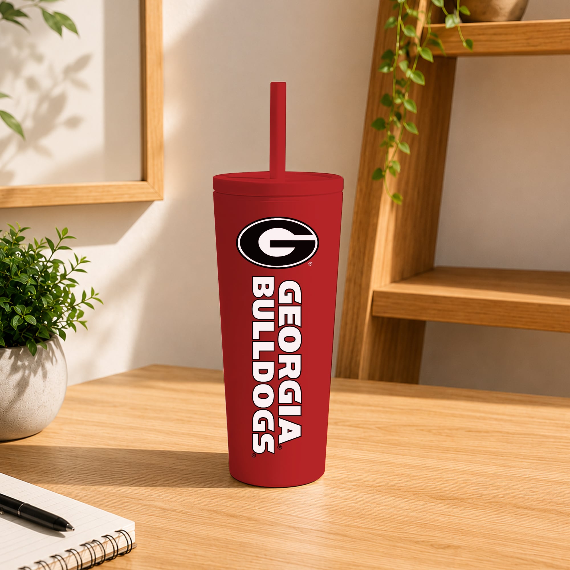 Georgia Bulldogs 24oz. No Spill Straw Tumbler