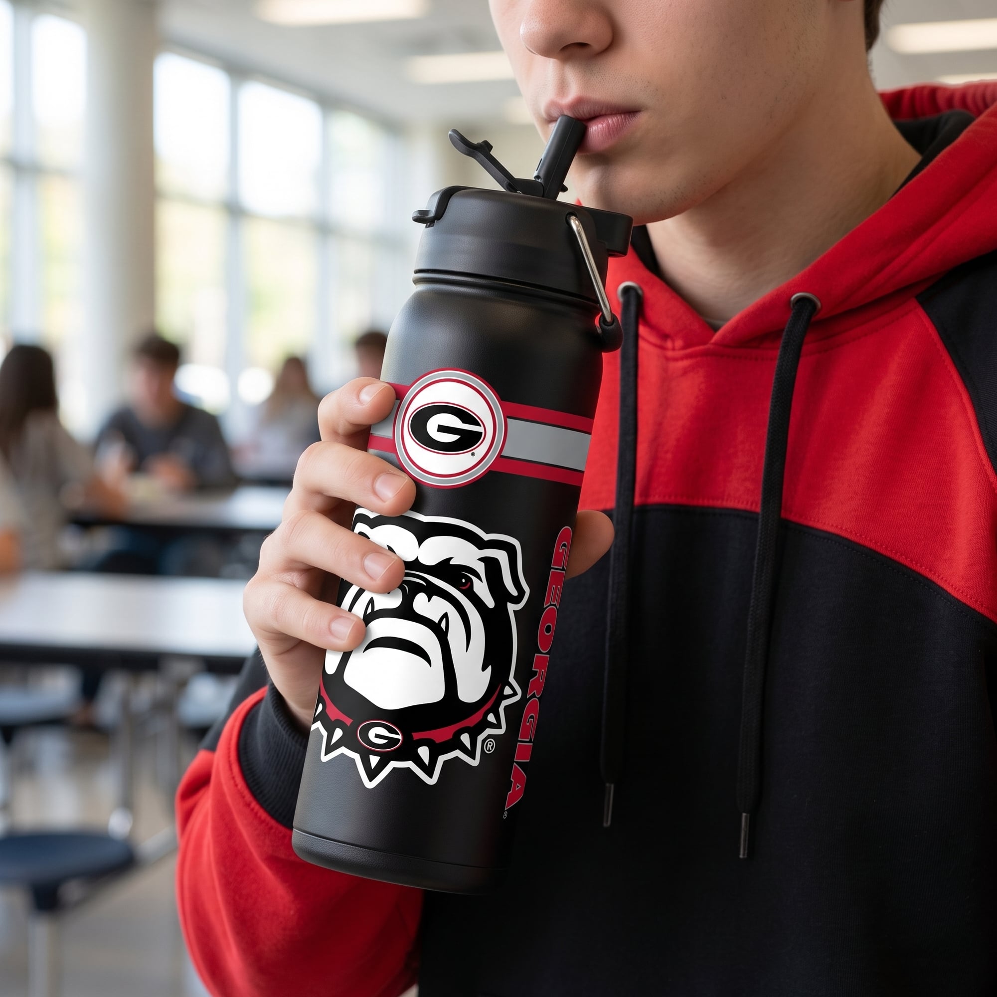 Georgia Bulldogs 24oz. Triple Option Bottle