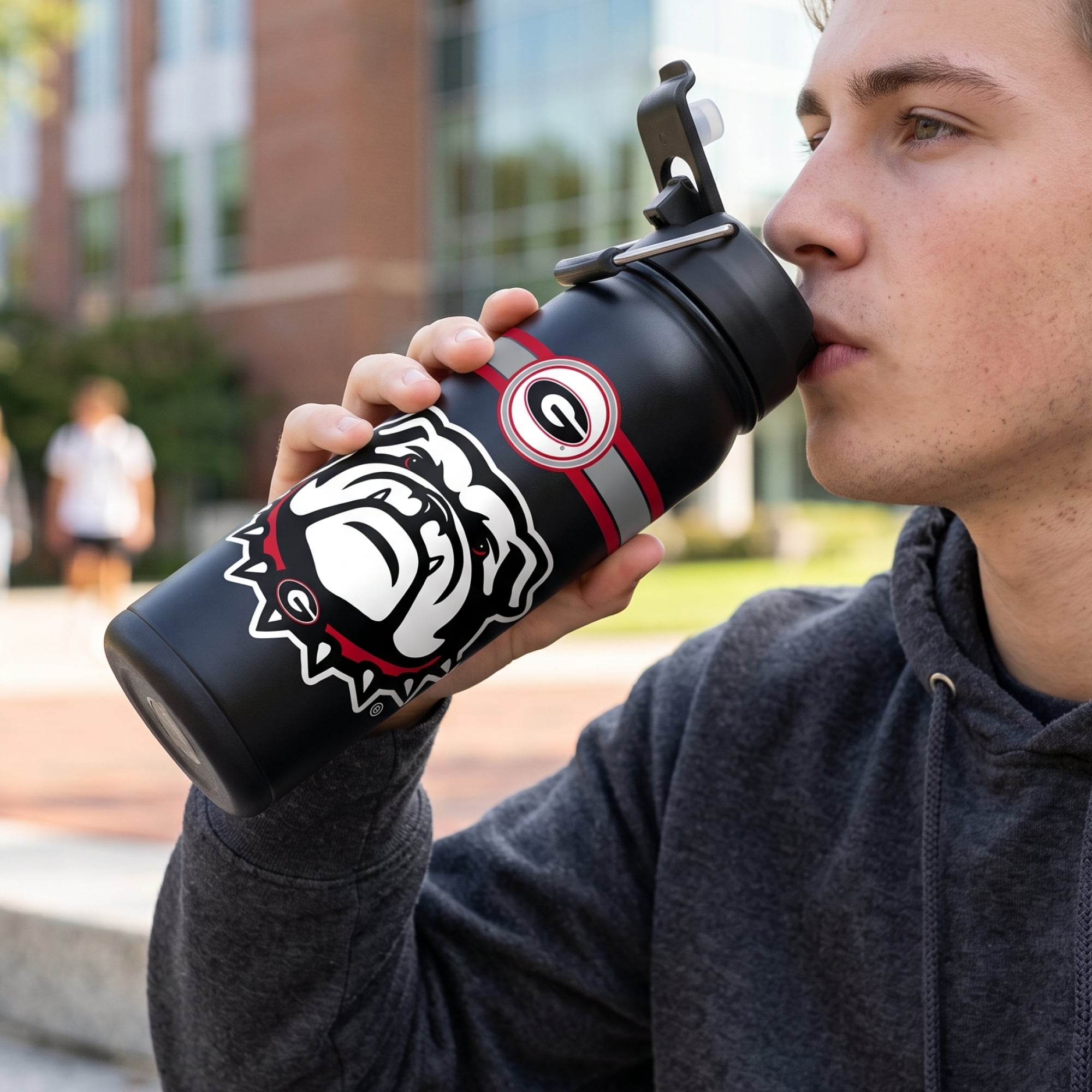 Georgia Bulldogs 24oz. Triple Option Bottle