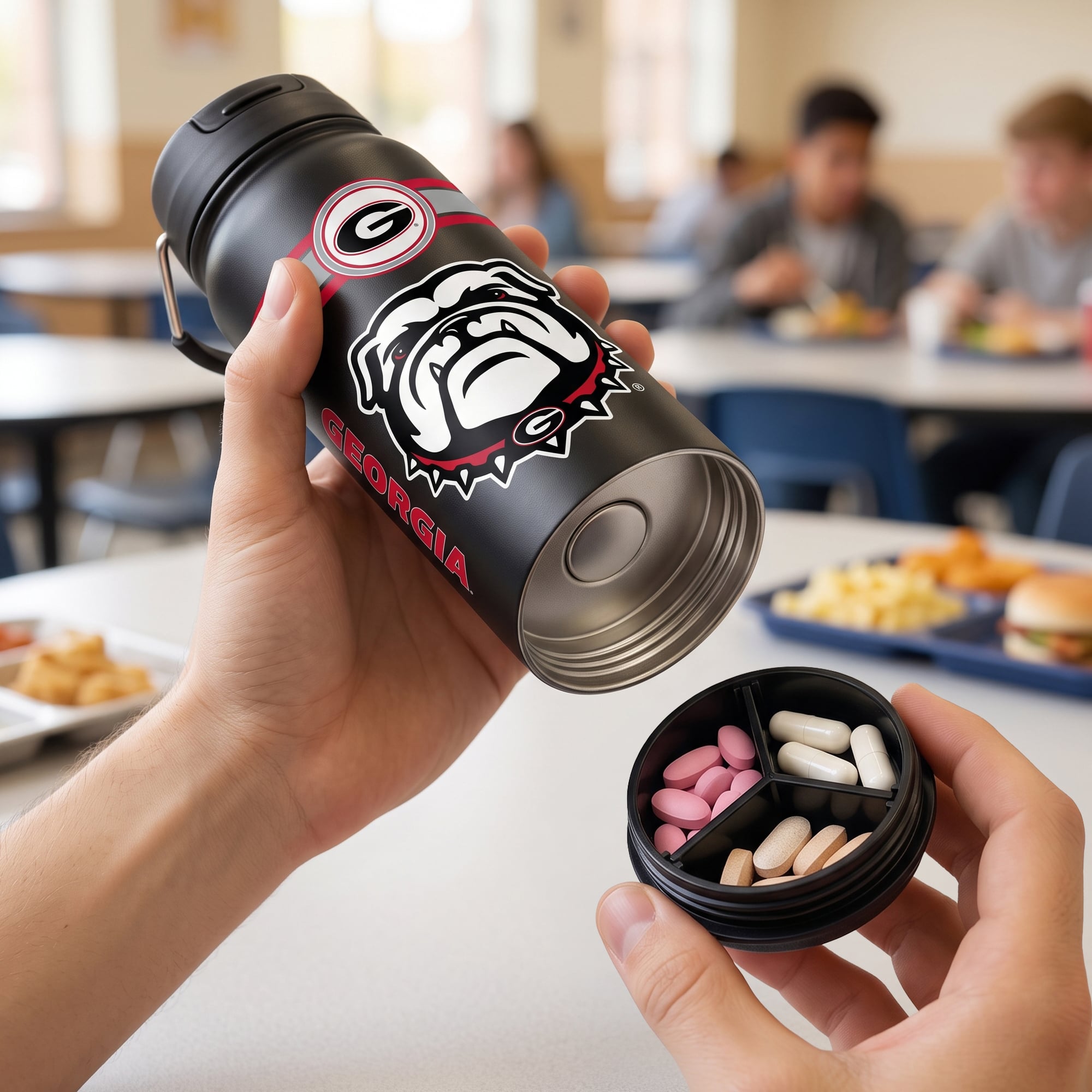 Georgia Bulldogs 24oz. Triple Option Bottle