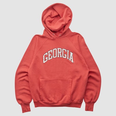 Georgia Bulldogs 80s Hooded Pullover Sweatshirt - Red - XS by Fanatics Real Vintage
