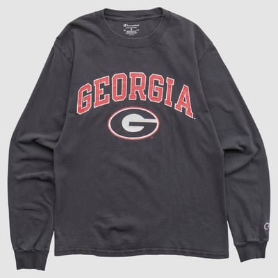 Georgia Bulldogs Champion 2010s Long Sleeve T-shirt - Black - XS by Fanatics Real Vintage