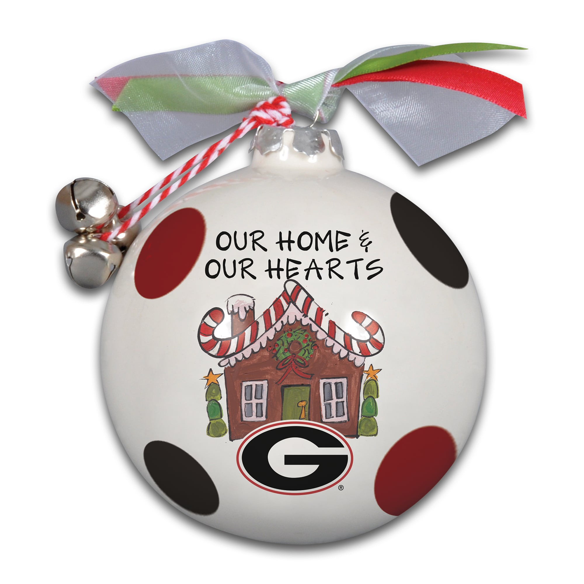 Ornement Maison et Cœurs des Georgia Bulldogs